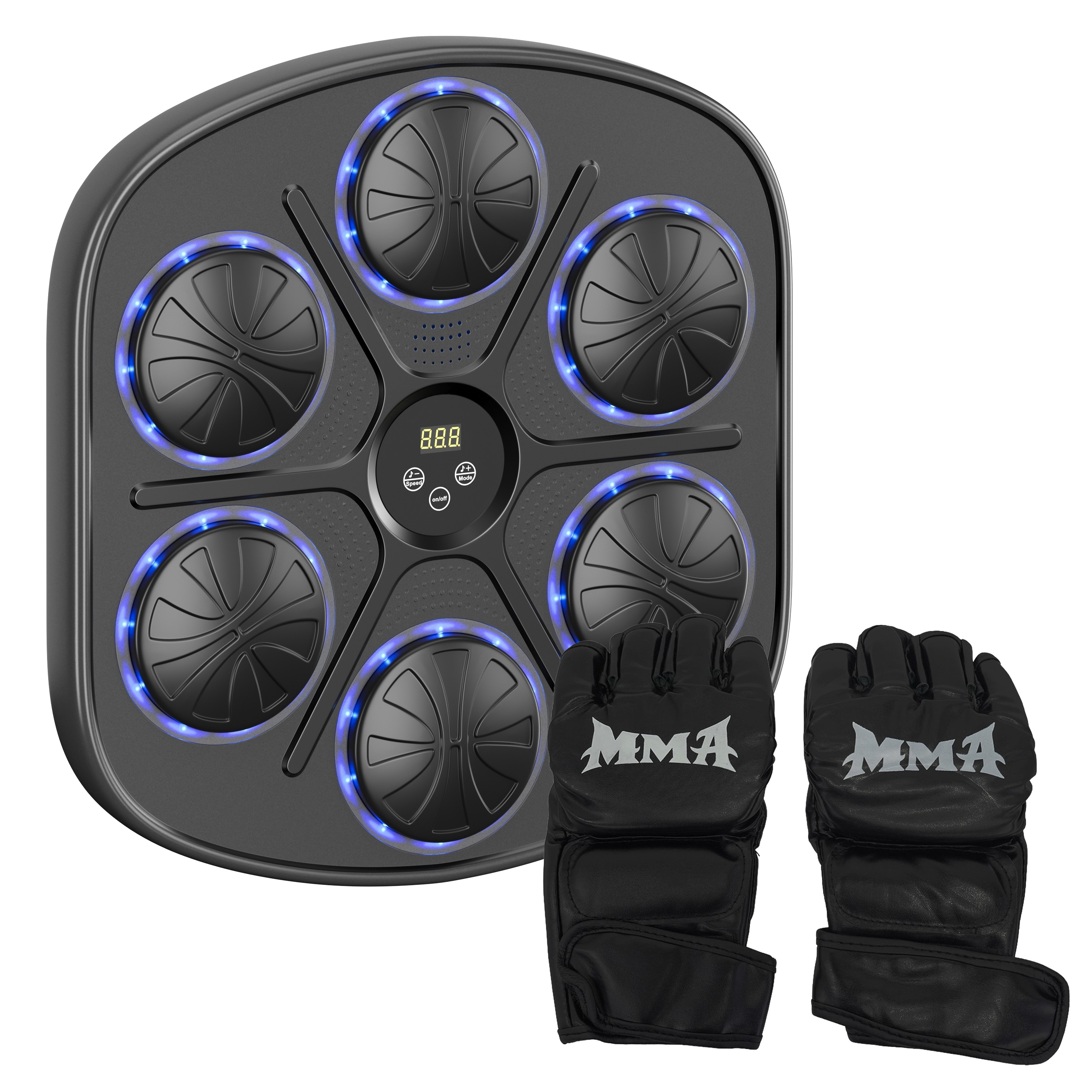 Musik-Boxmaschine FORGE mit Boxhandschuhen