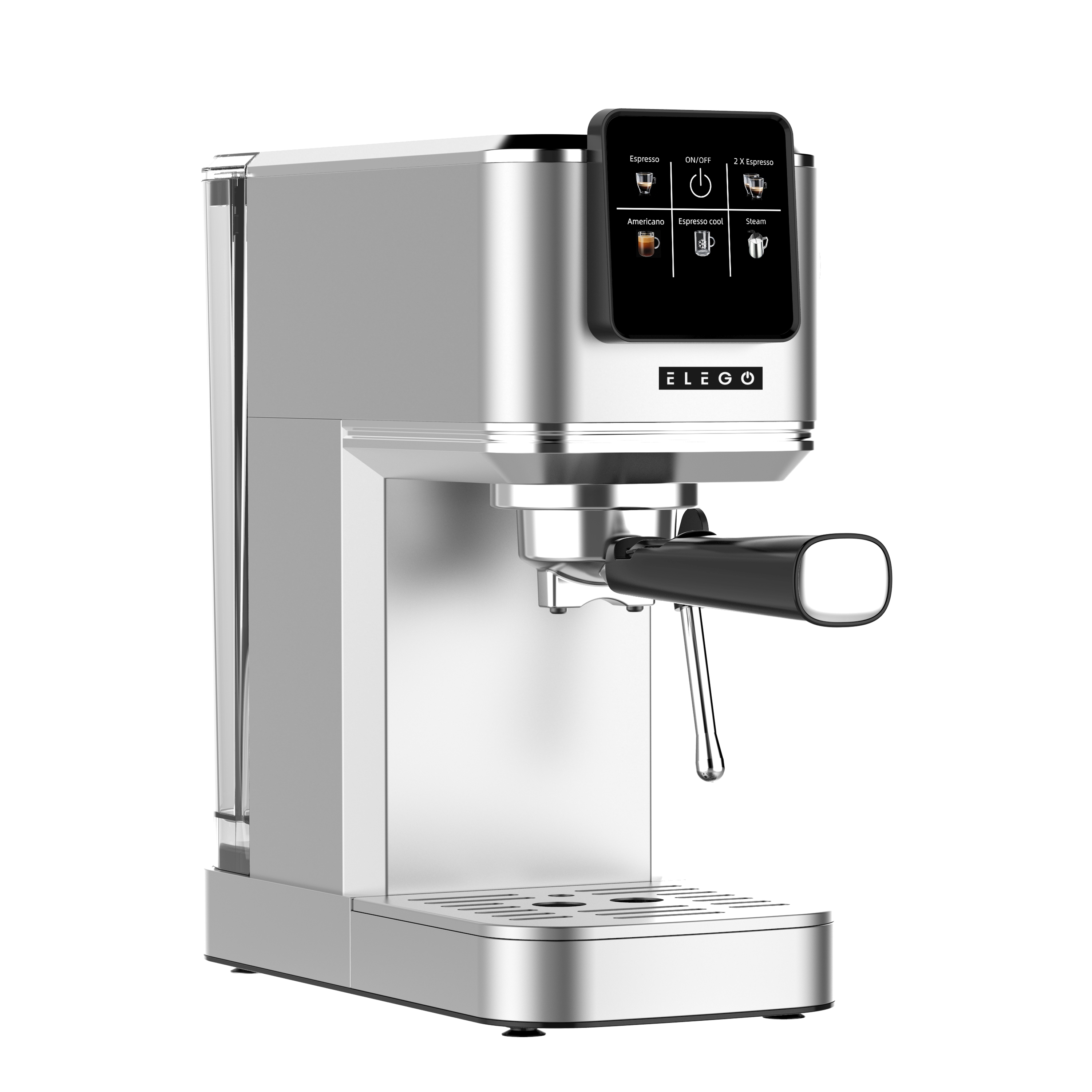 Siebträgermaschine AMABILE Edelstahl 20 bar