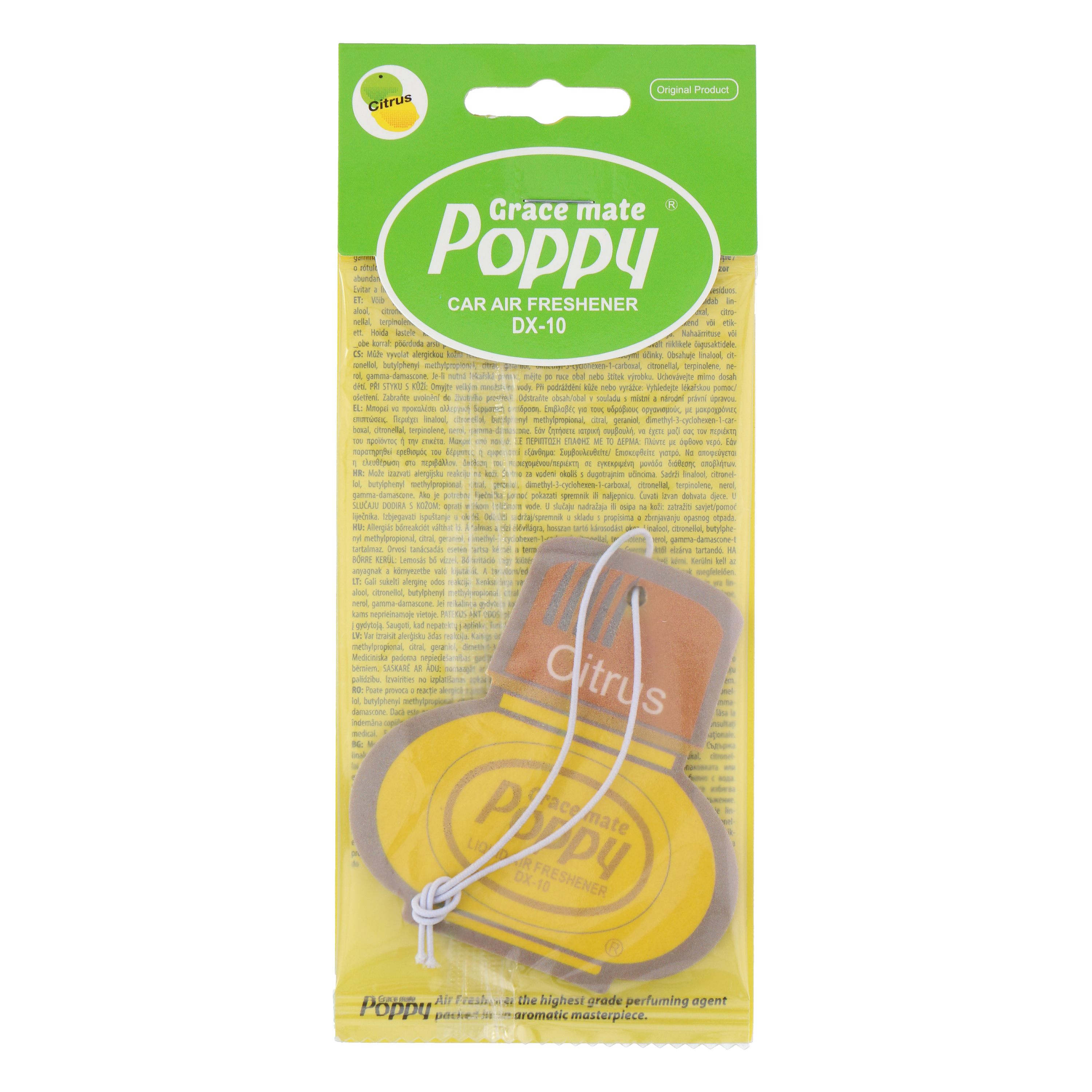 Lufterfrischer Auto Duftkarte Zitrus