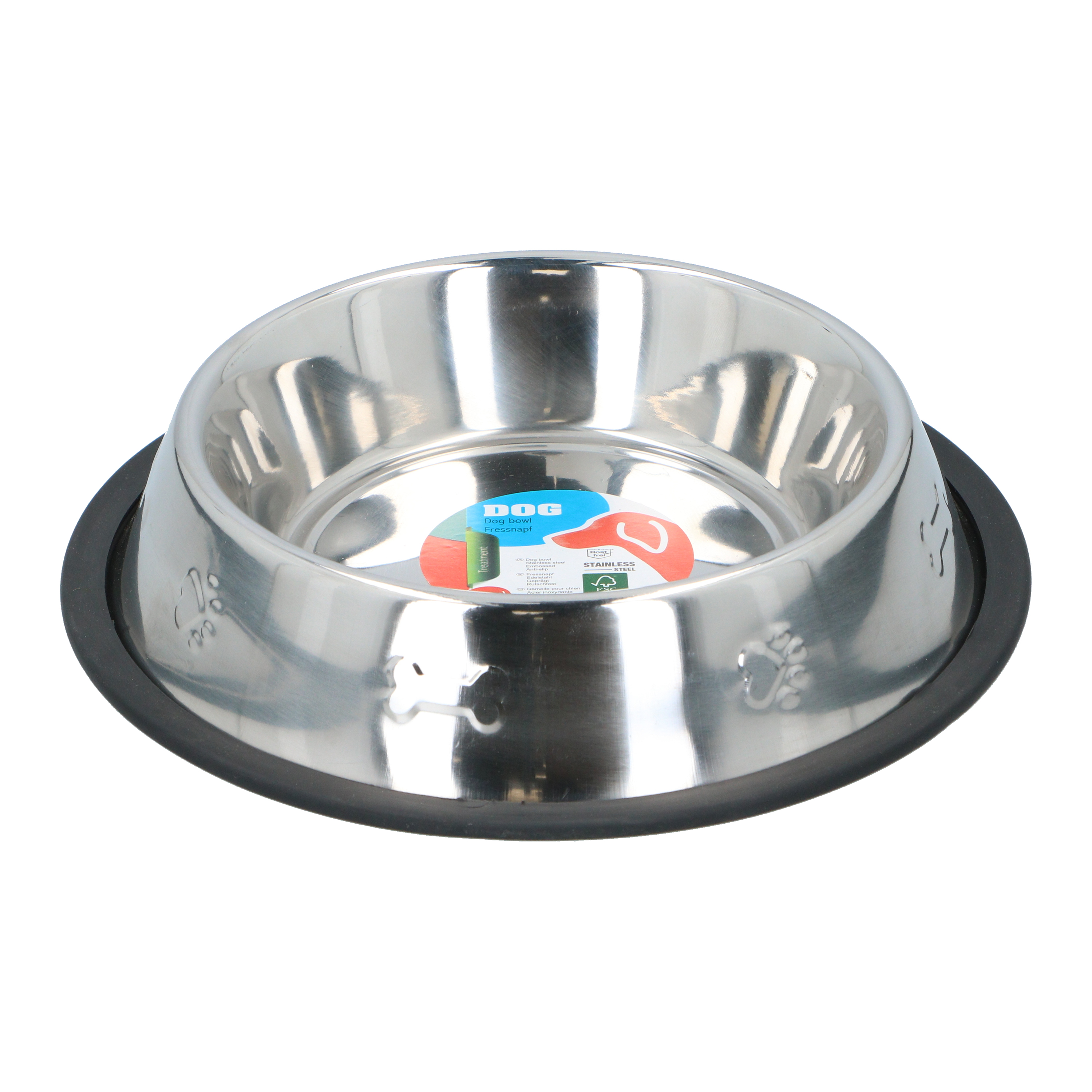 Fressnapf Edelstahl 500 ml silber/schwarz