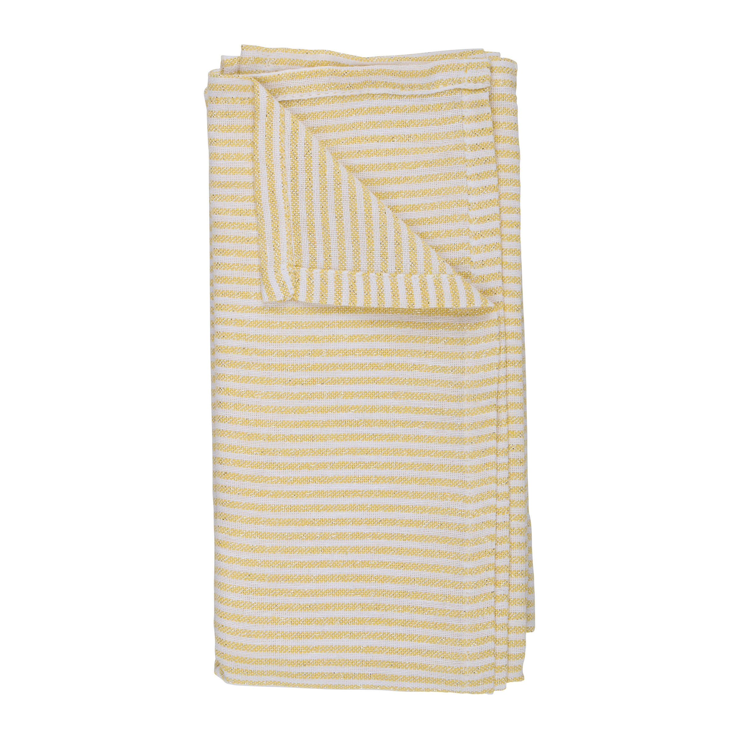 Tischläufer gestreift 150 x 35 cm gelb/weiss