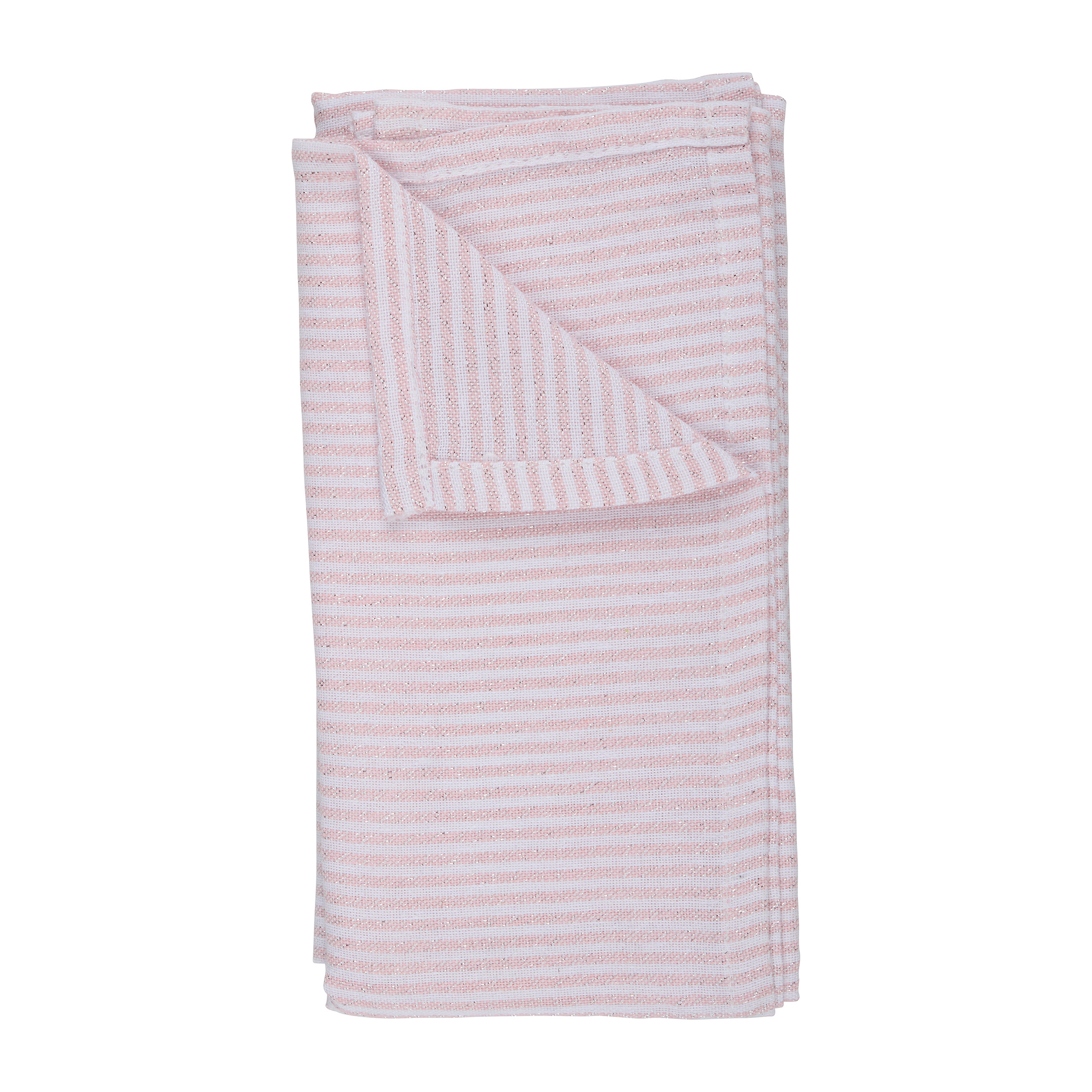 Tischläufer gestreift 150 x 35 cm rosa/weiss