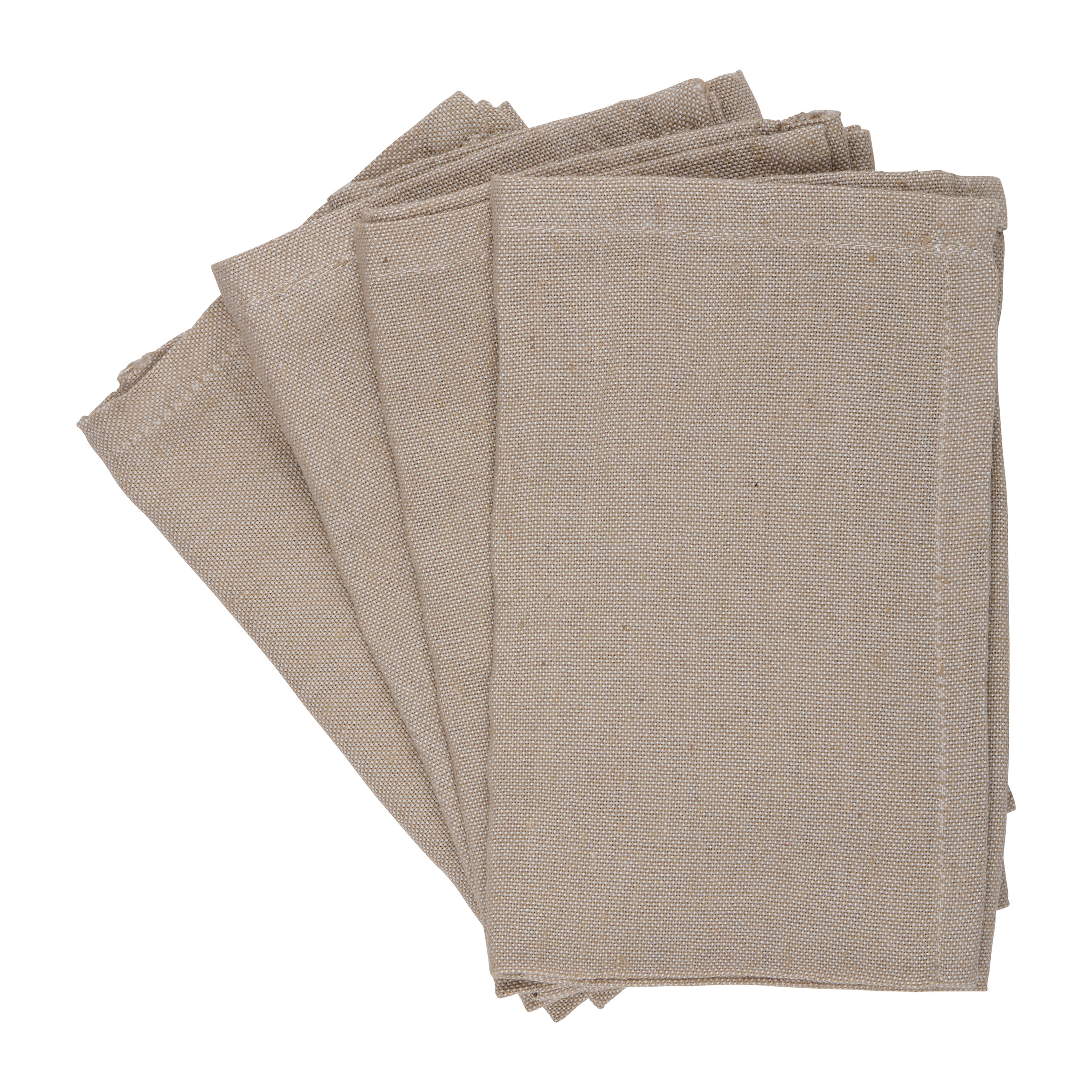Serviette 35 x 35 cm 4er Set beige