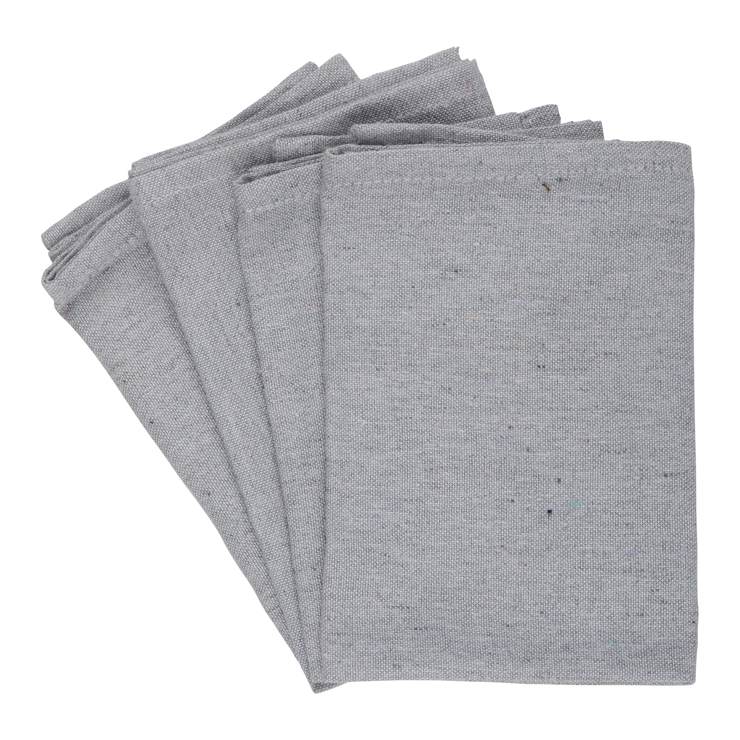 Serviette 35 x 35 cm 4er Set grau