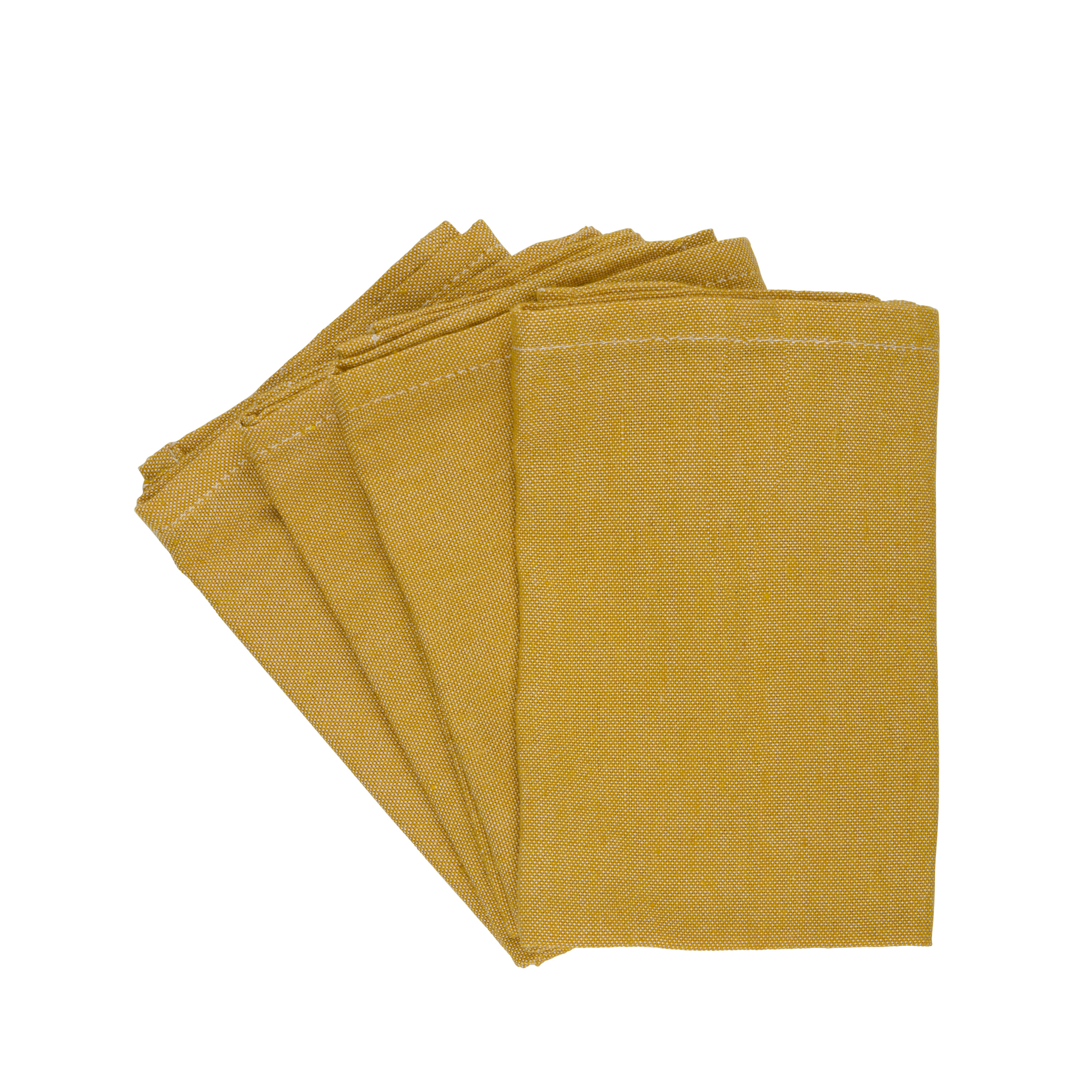 Image of Serviette 35 x 35 cm 4er Set gelb