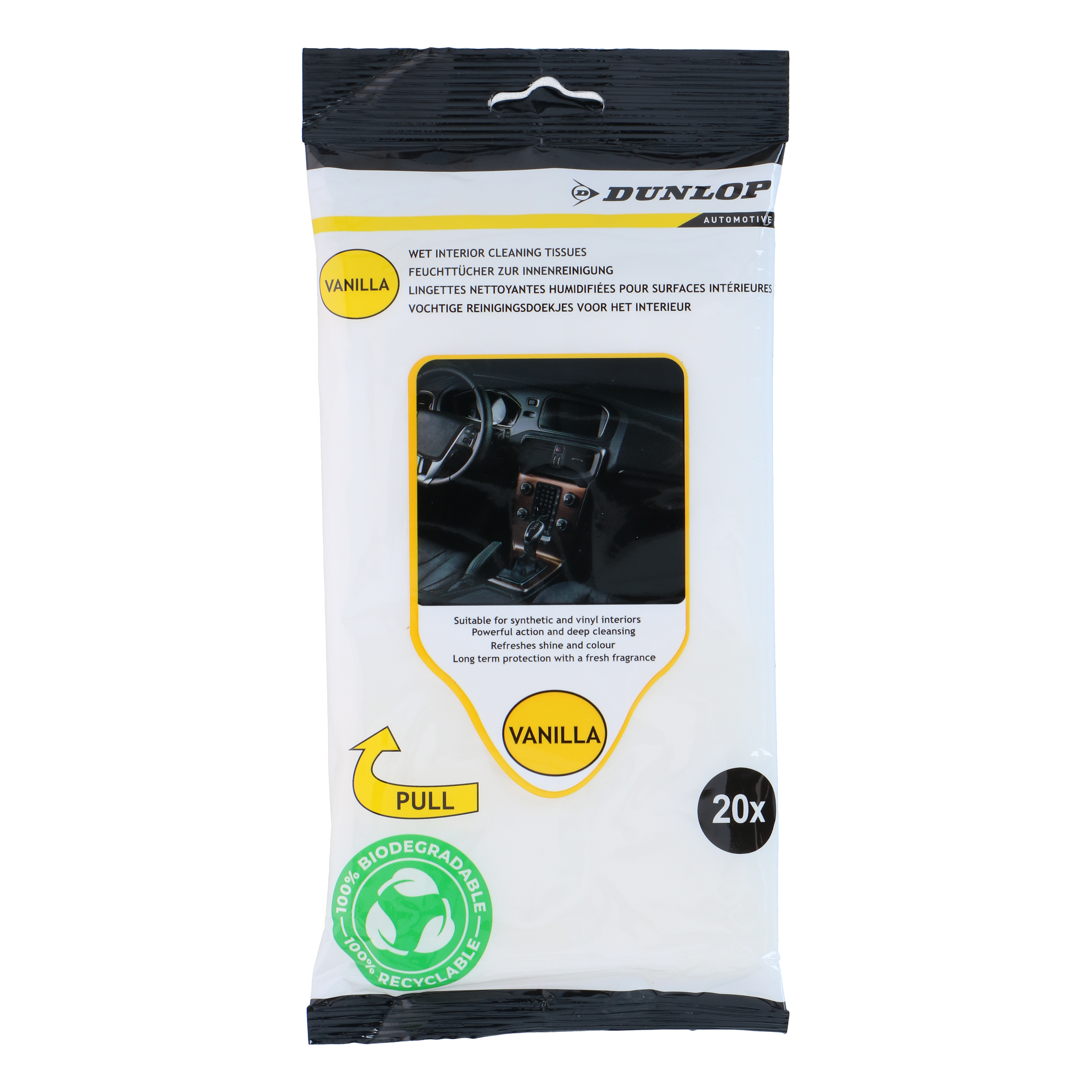Feuchttuch Autoreinigung 20 Stk. Vanille