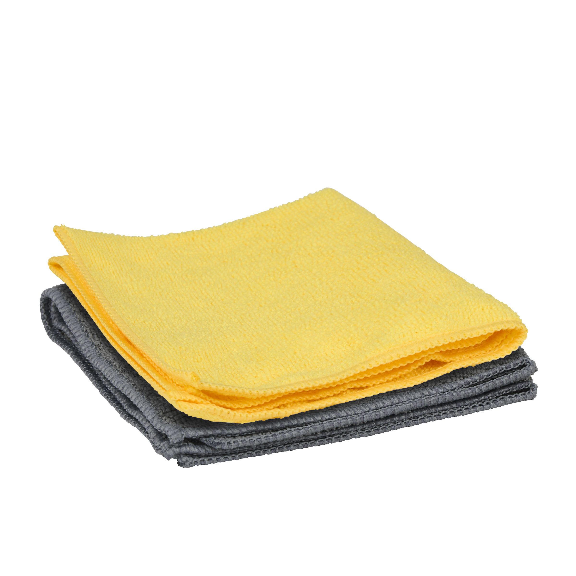 Mikrofasertuch 2er Set gelb/grau