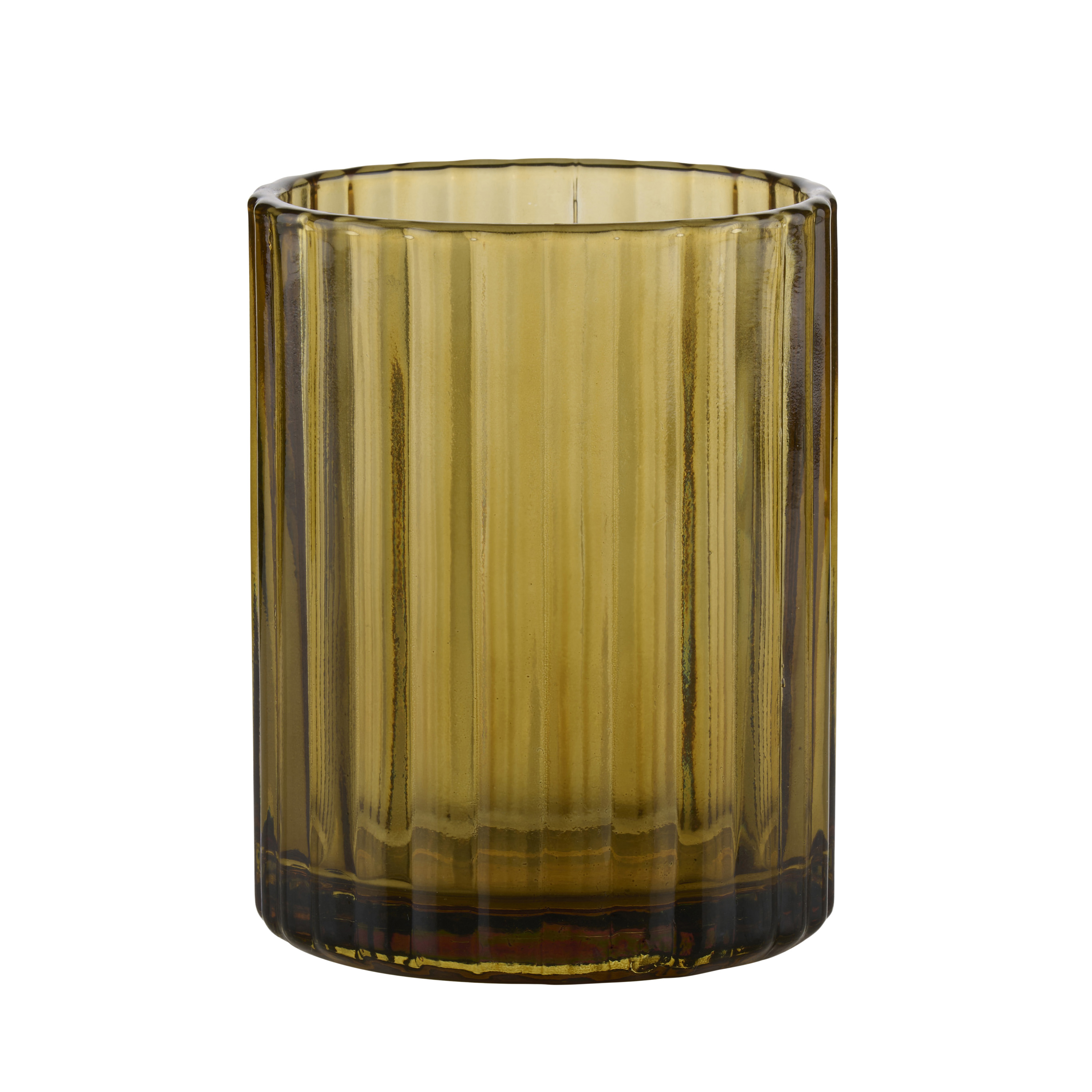 Zahnbürstenhalter Glas geriffelt 8 x 10 cm