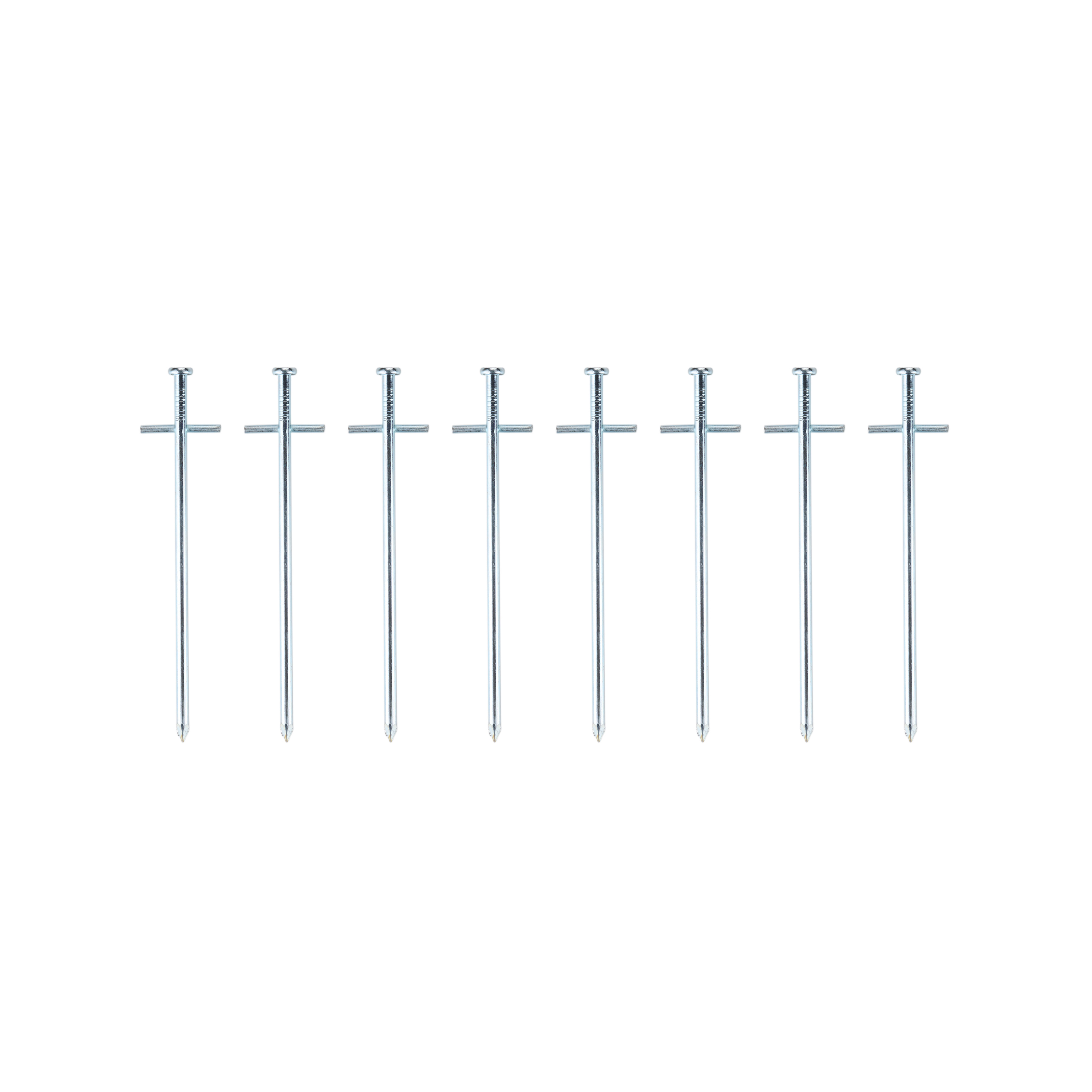 Zelthering 18 cm silber 8er Set