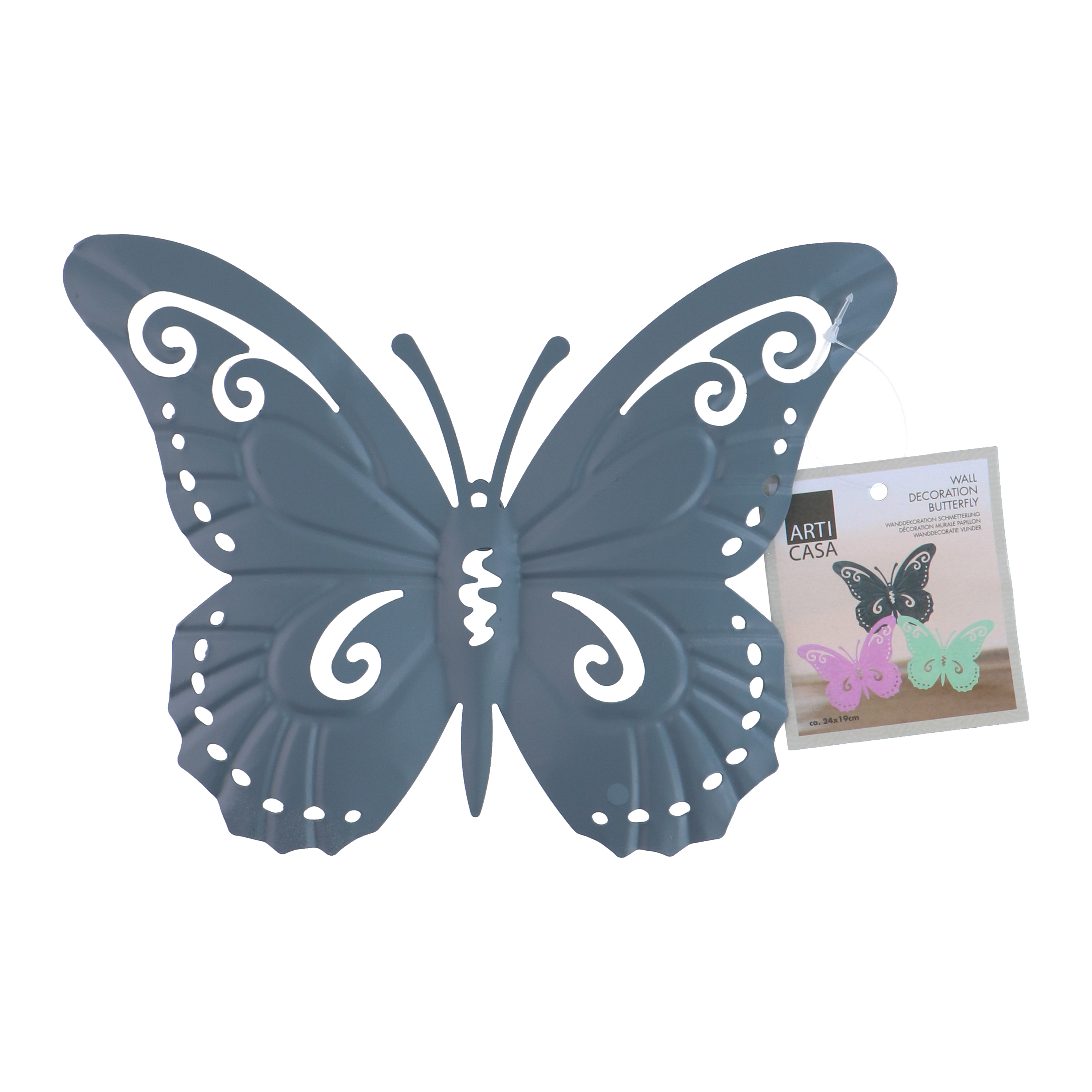 Wanddekoration Schmetterling 24 x 19 cm