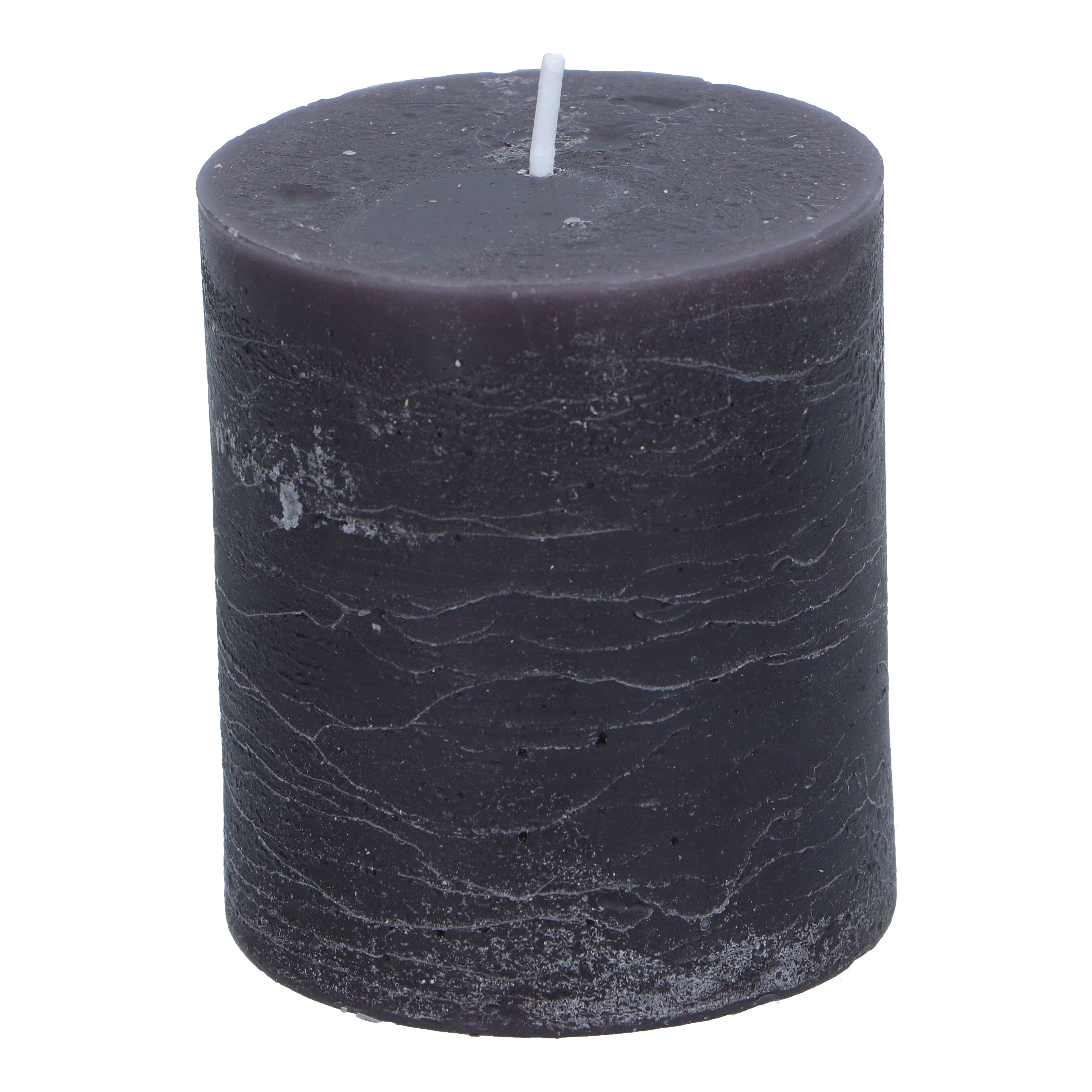 Kerze rustikal 7 x 8 cm grau