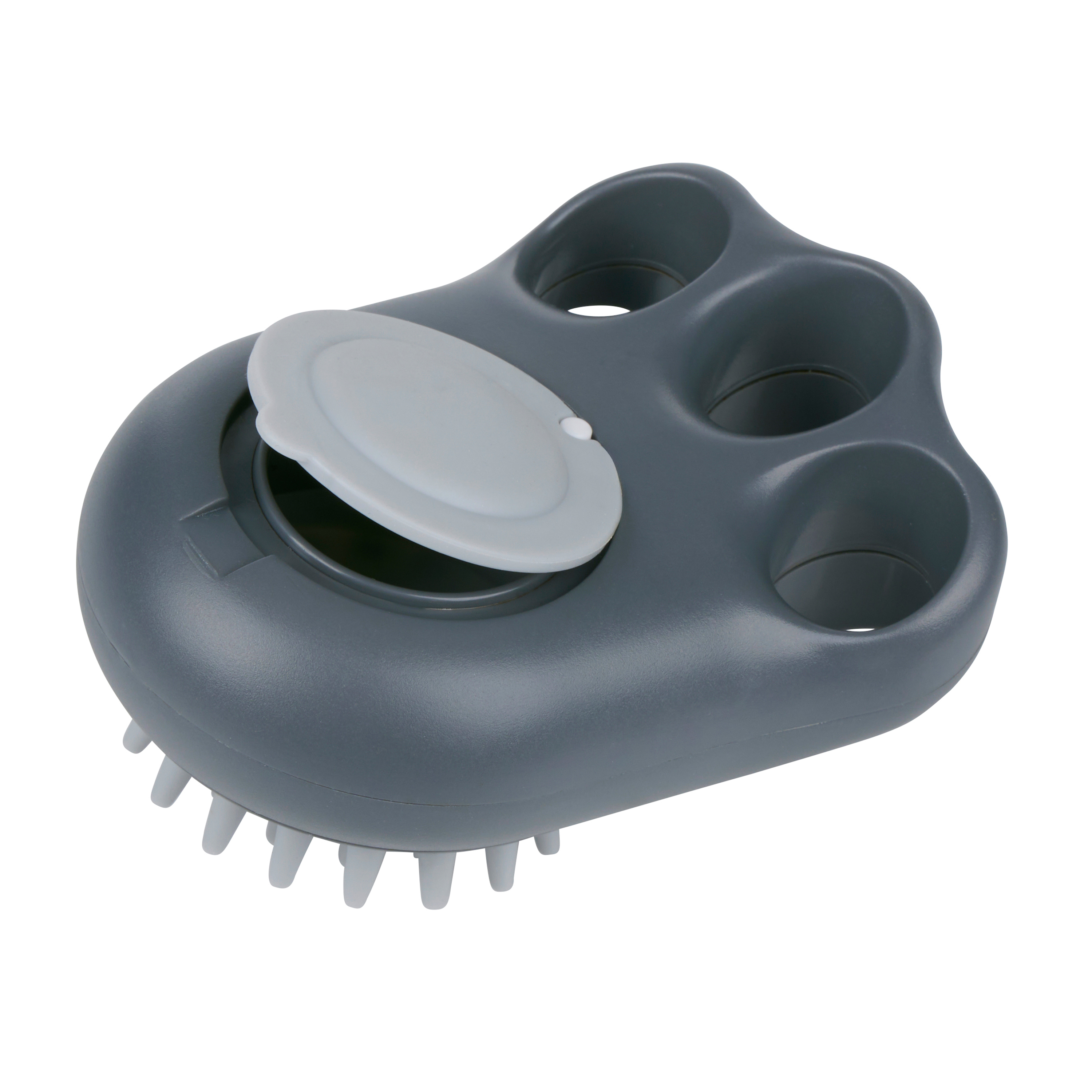 Bürste für Hunde multifunktional 11 x 5 x 7 cm grau