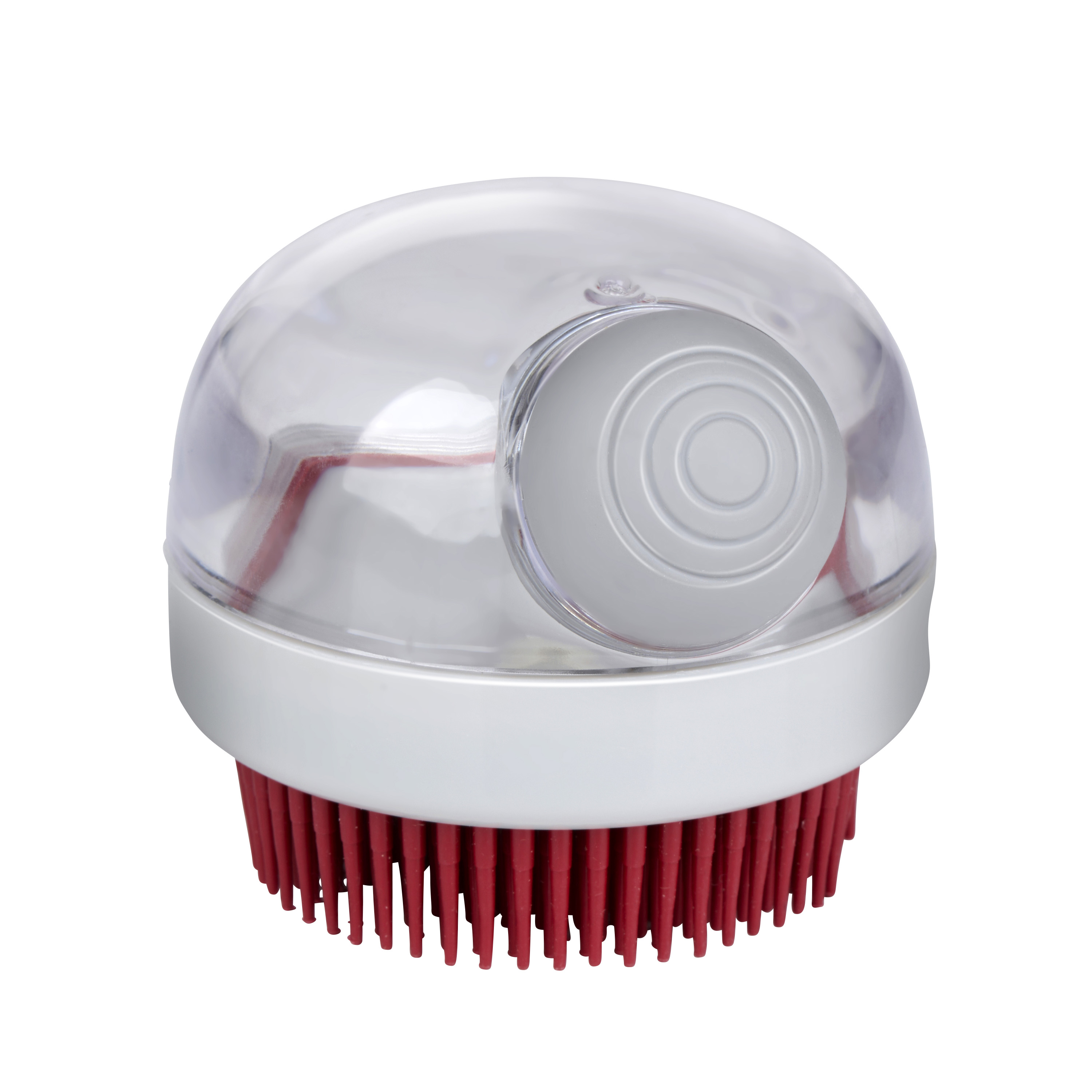 Bürste für Hunde mit Massagefunktion 7.5 x 6 cm weiss/rot