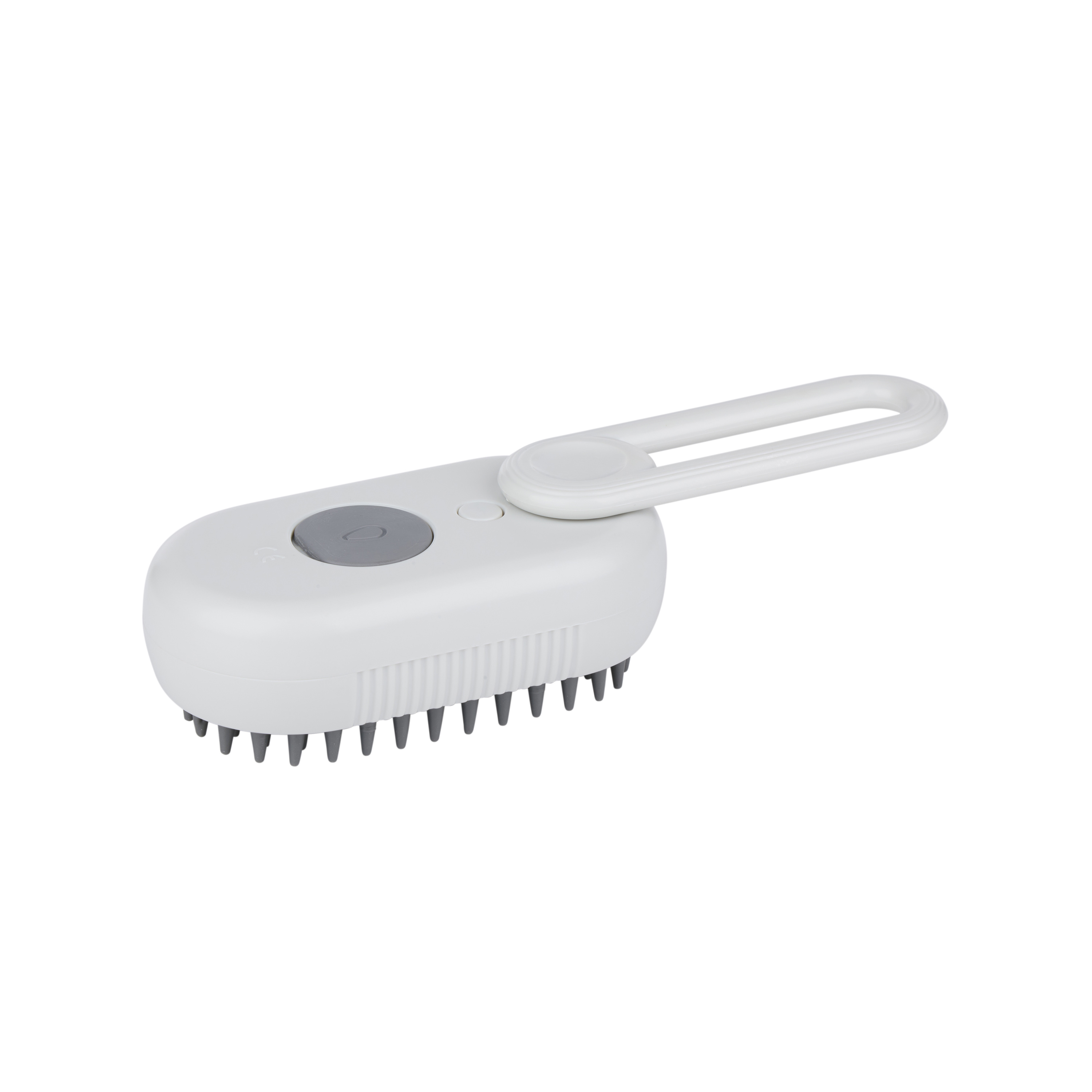 Dampfbürste für Haustiere weiss/grau