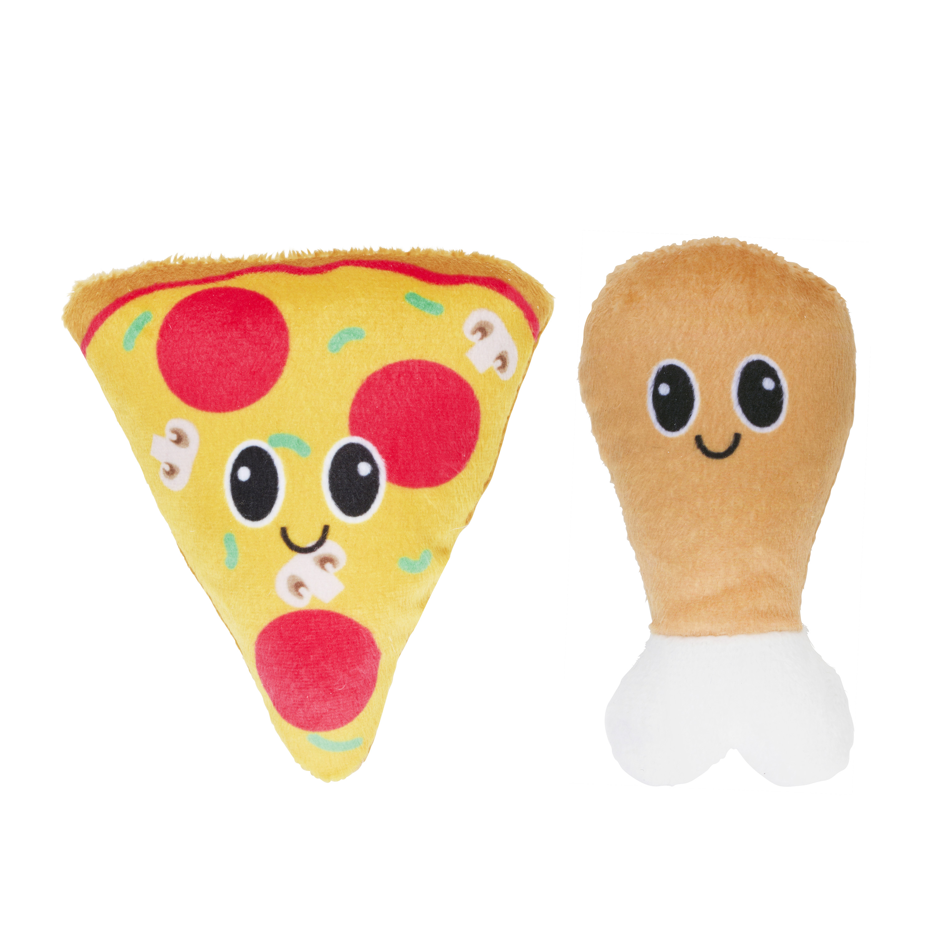 Katzenspielzeug Stofftier Set 6 x 5 x 6 cm 2-teilig bunt