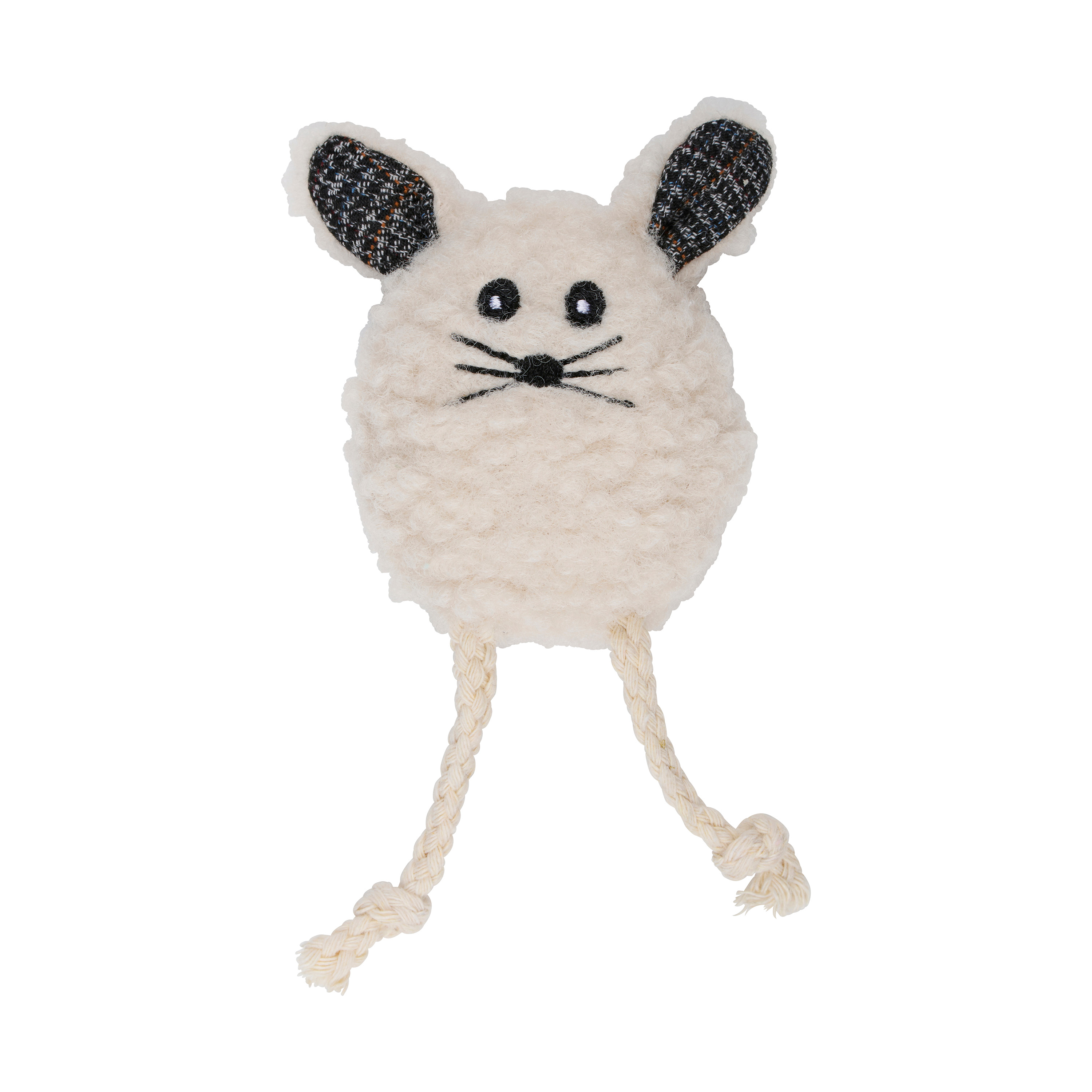 Katzenspielzeug Maus 6 cm weiss