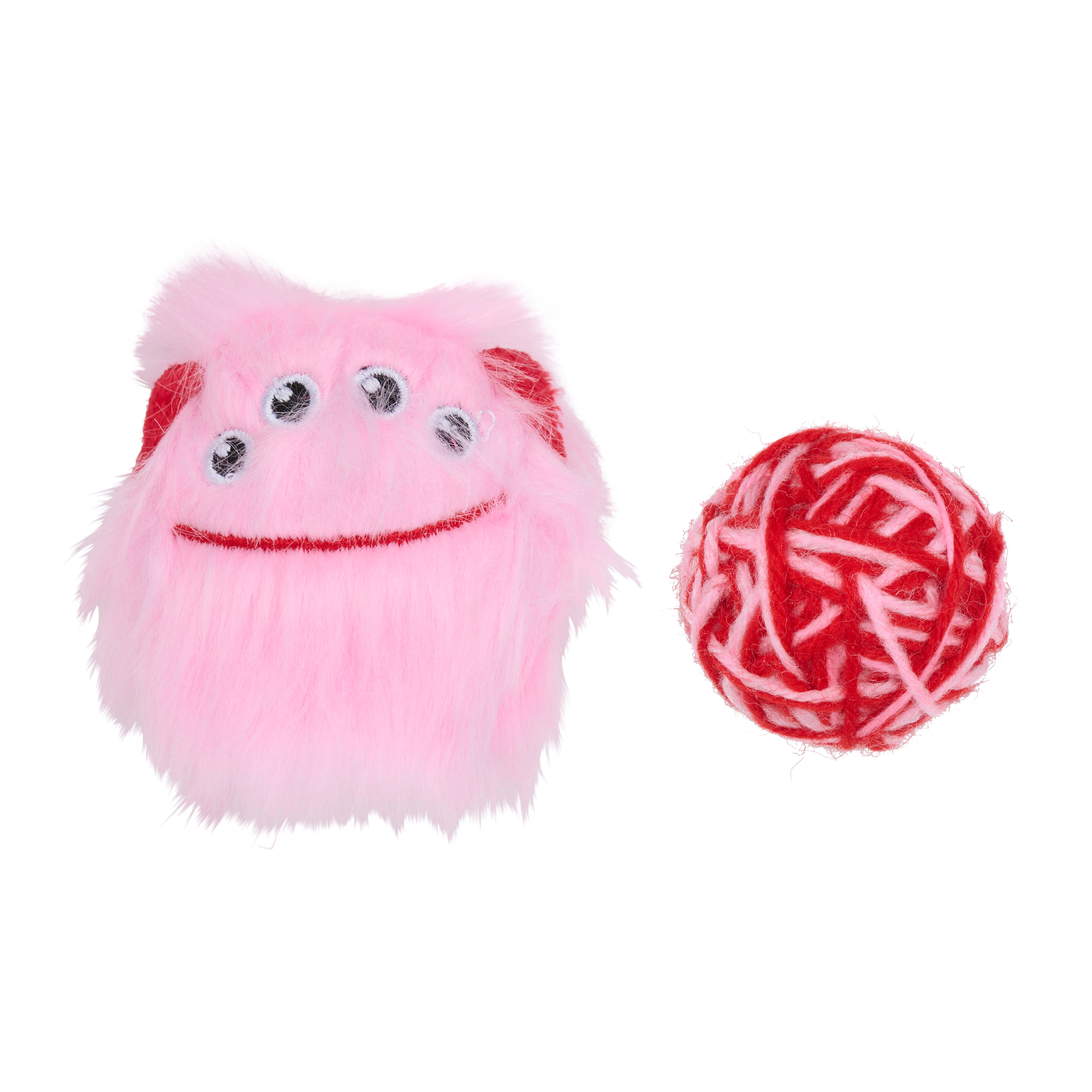 Katzenspielzeug Ball Set 6 cm 2-teilig rosa