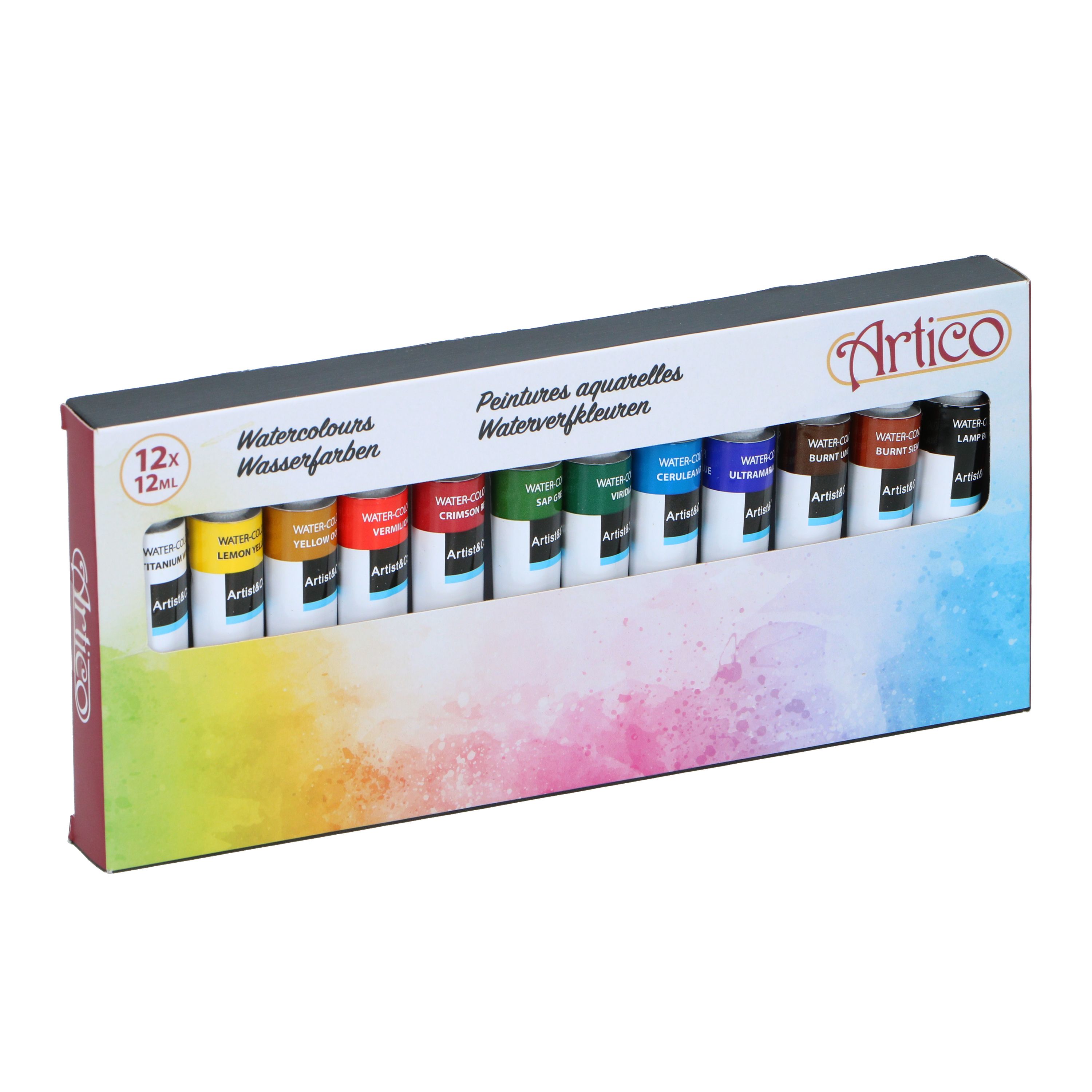 Aquarellfarbe Set 12-teilig 12 ml bunt