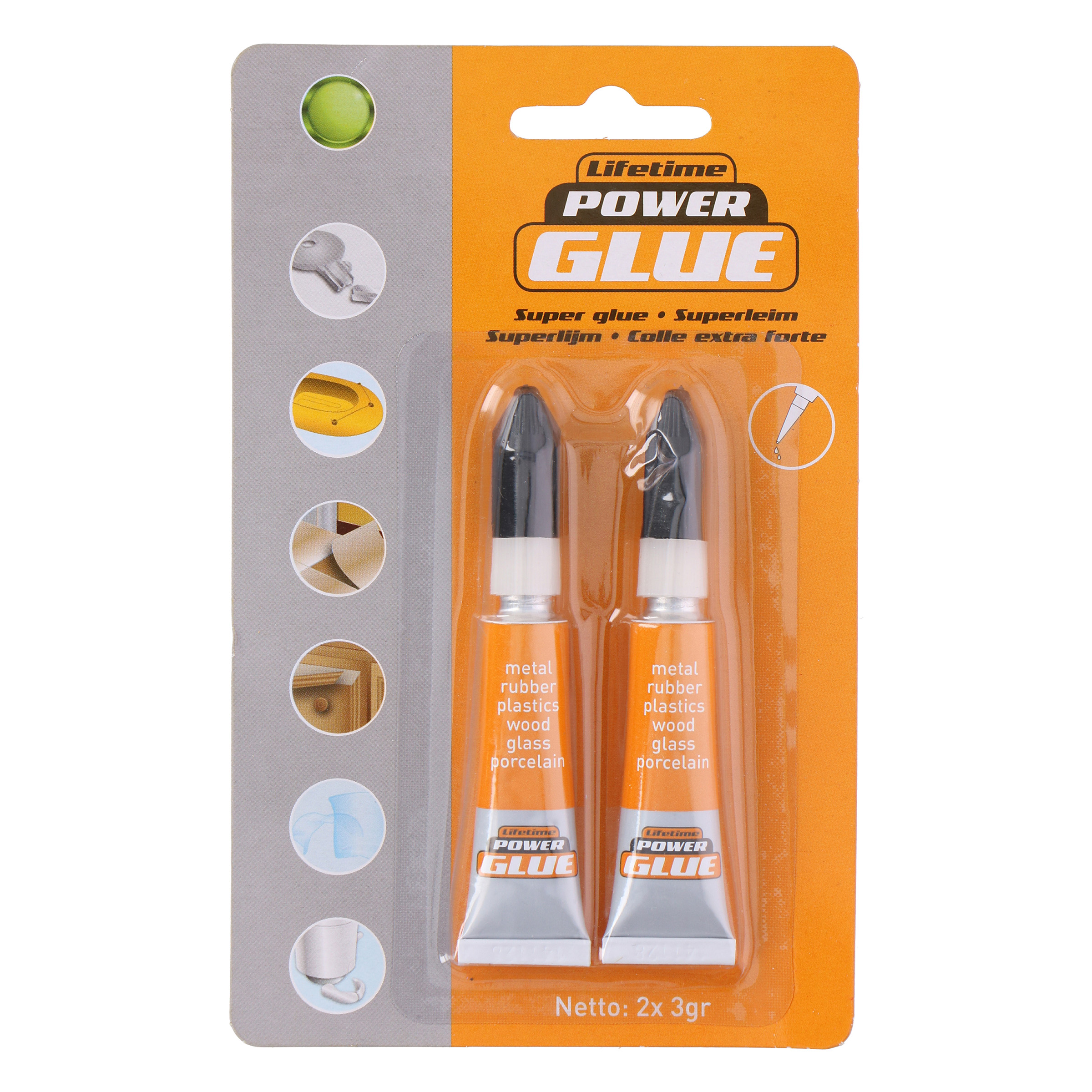 Sekundenkleber 2er Set orange