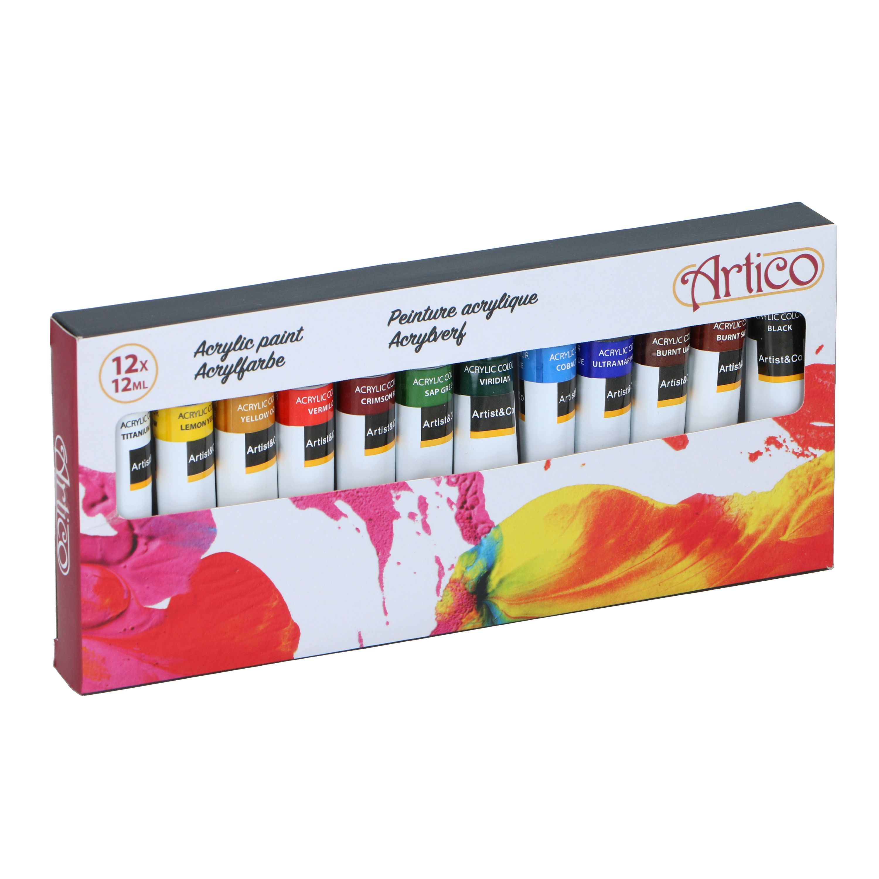 Image of Acrylfarbe Set 12 ml 12-teilig farbig