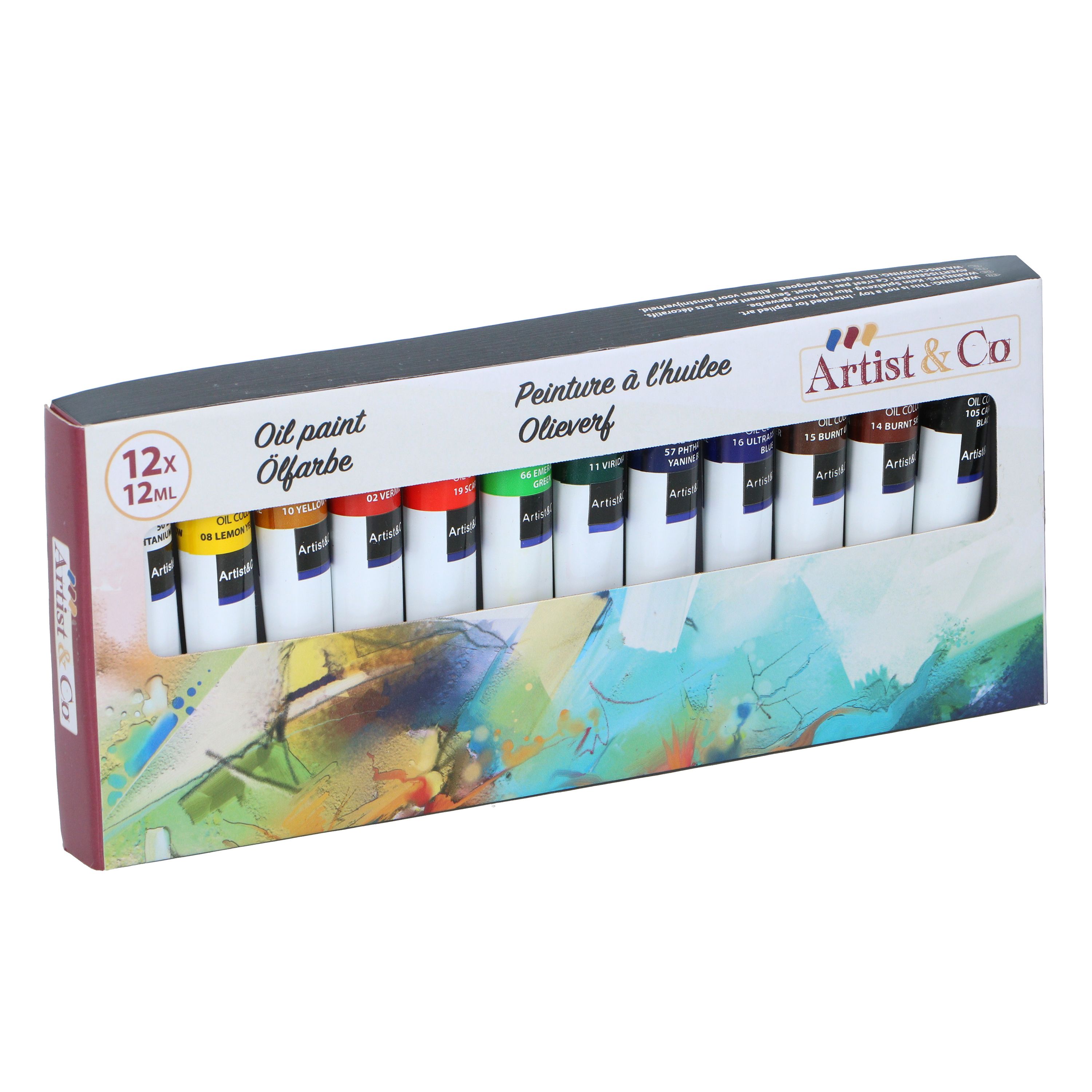 Ölfabe Set 12 ml 12-teilig bunt