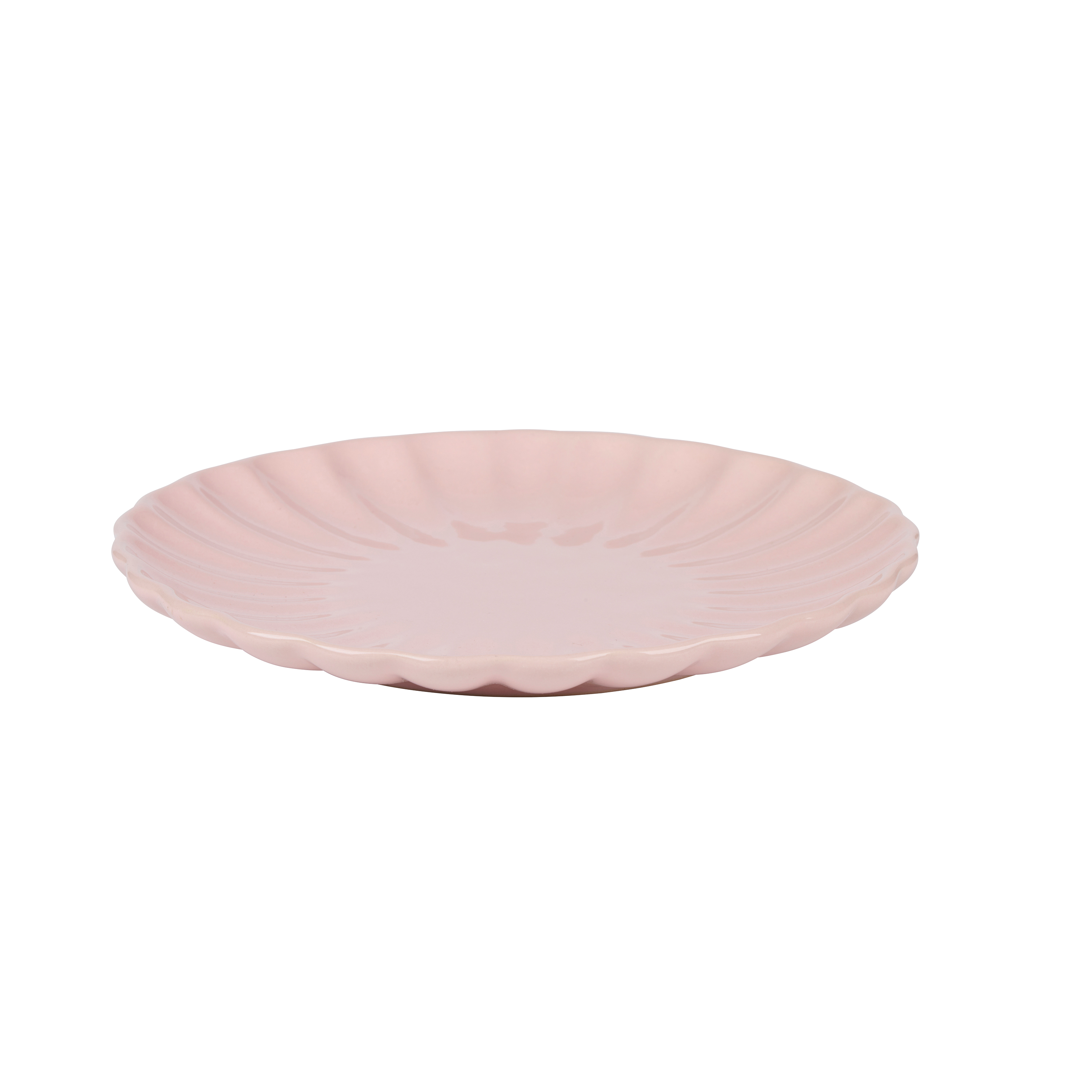 Dessertteller Steingut 20.4 cm rosa