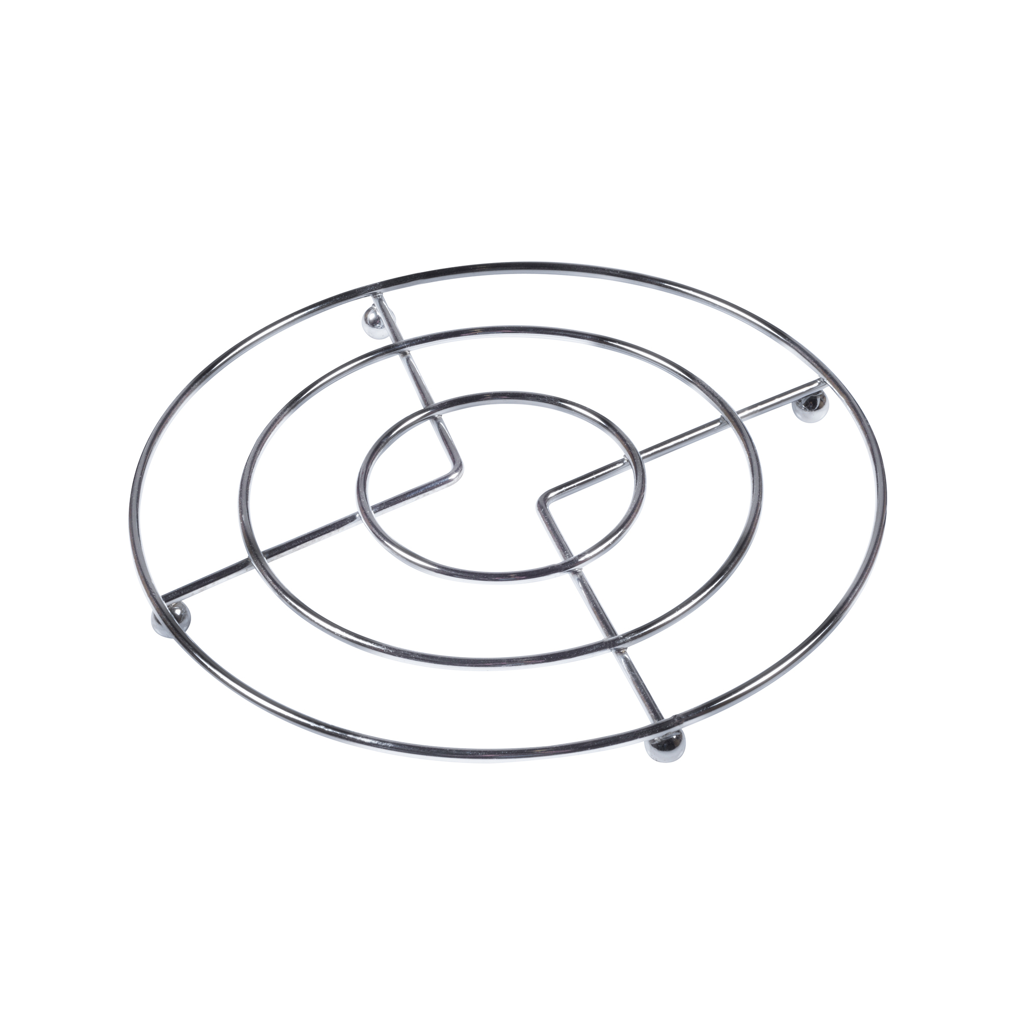 Pfannenuntersetzer rund 16.5 cm silber