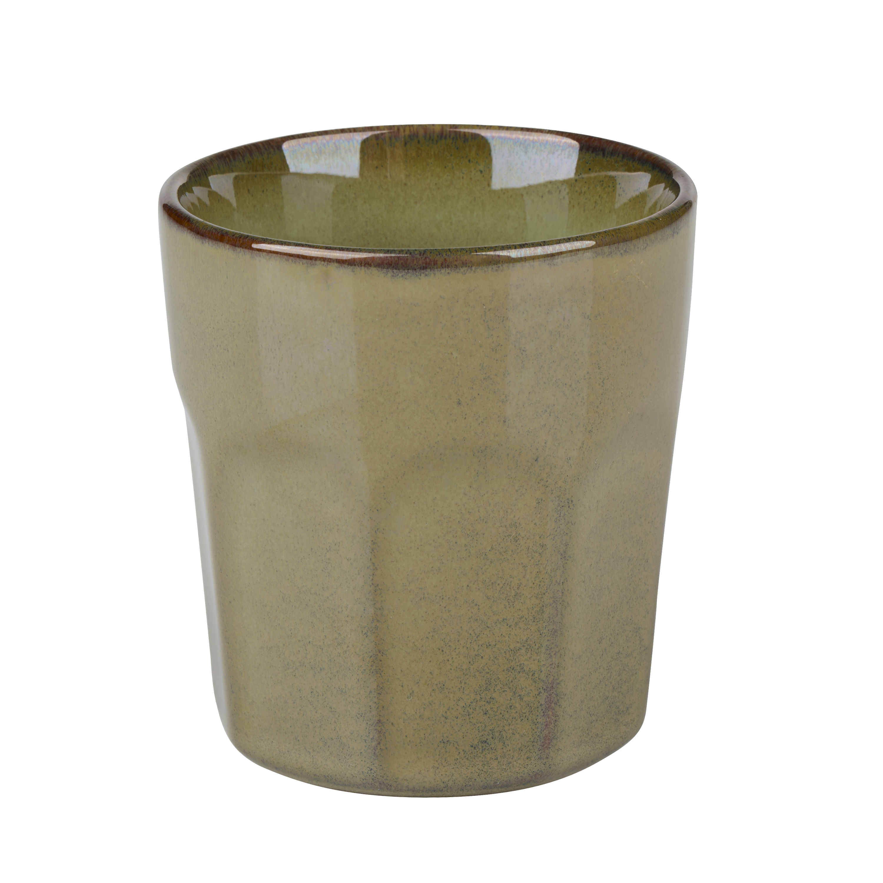 Becher Steingut 200 ml grün