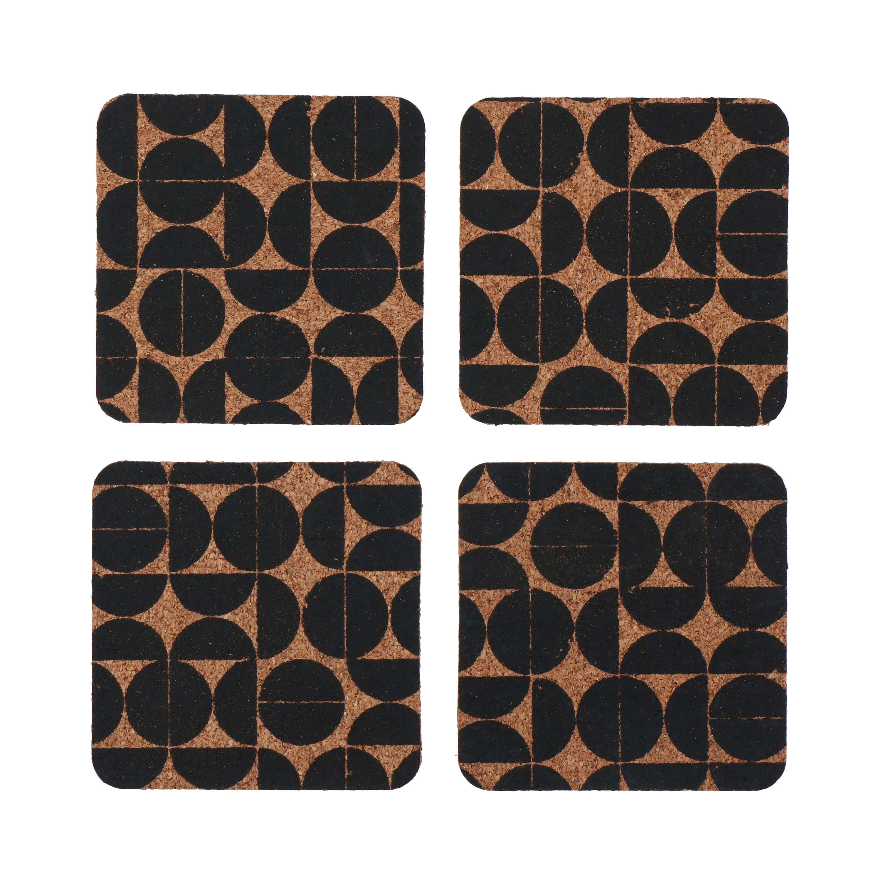 Glasuntersetzer Set Kork 4-teilig