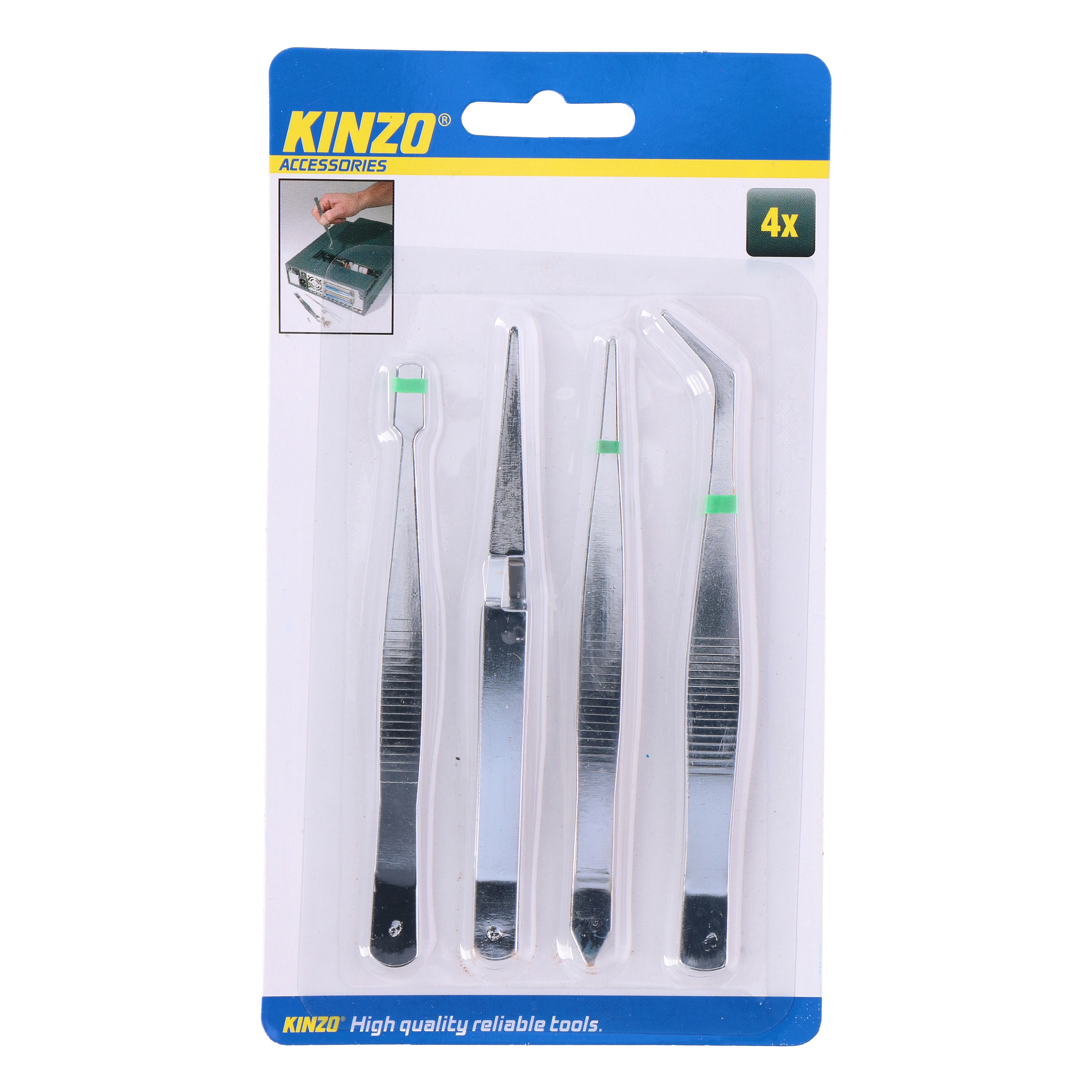 Pinzette Set 4-teilig