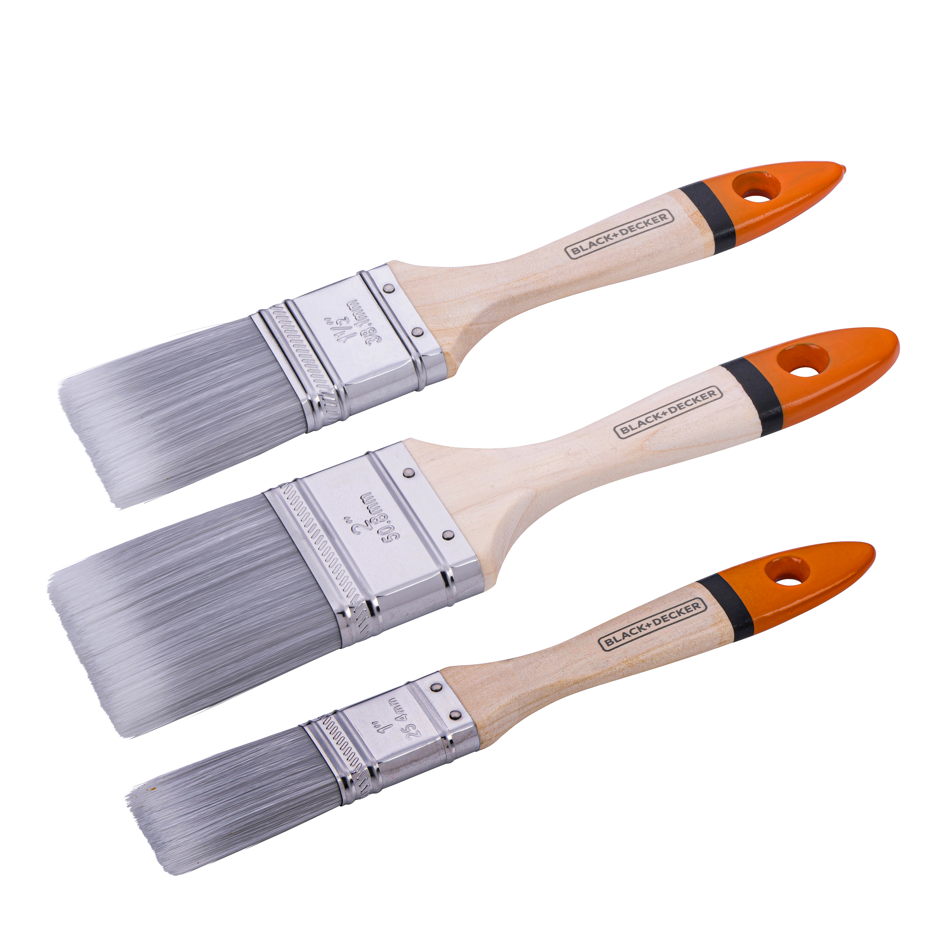 Pinsel Set Flachpinsel 3-teilig natur