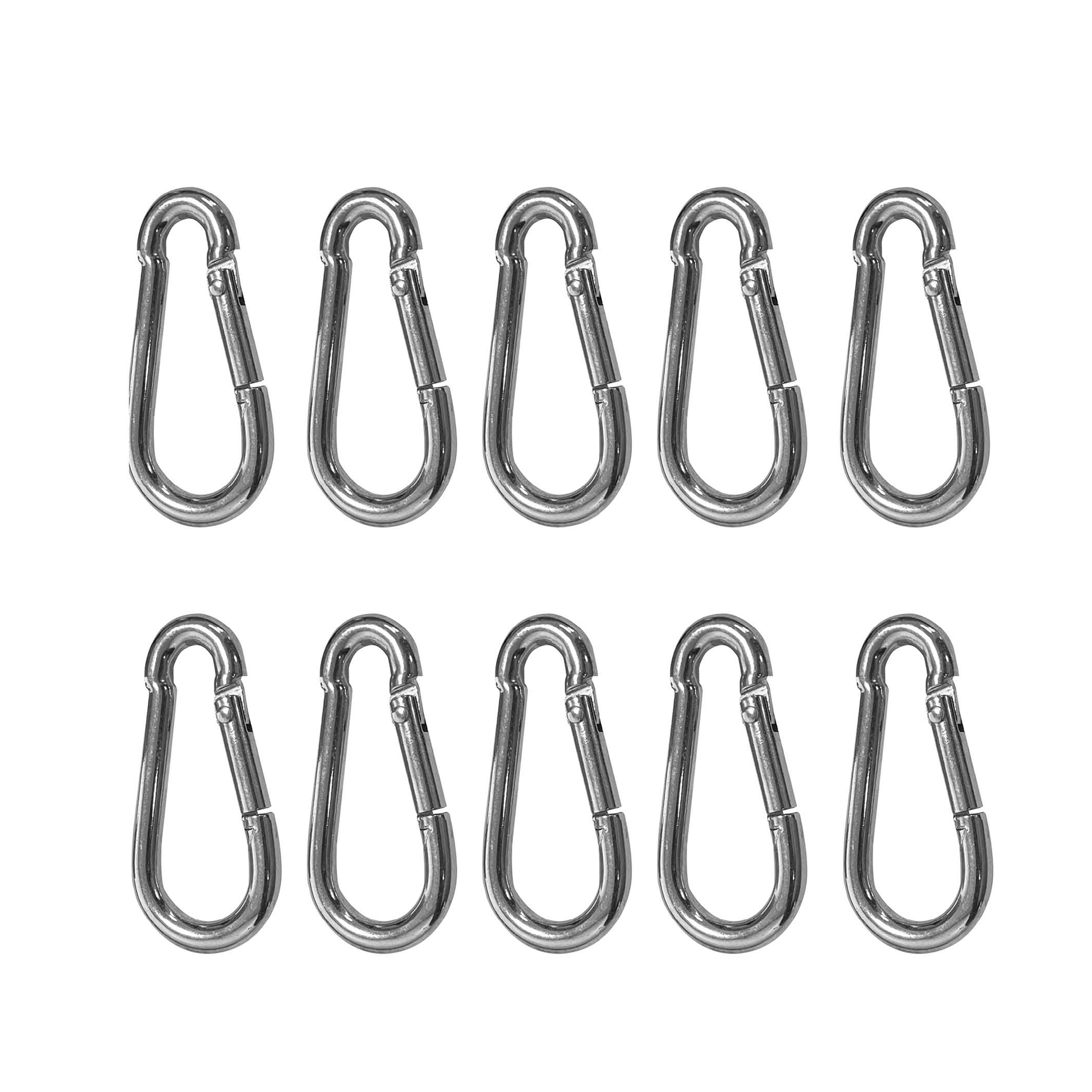 Karabiner Stahl 6 cm 10er Set