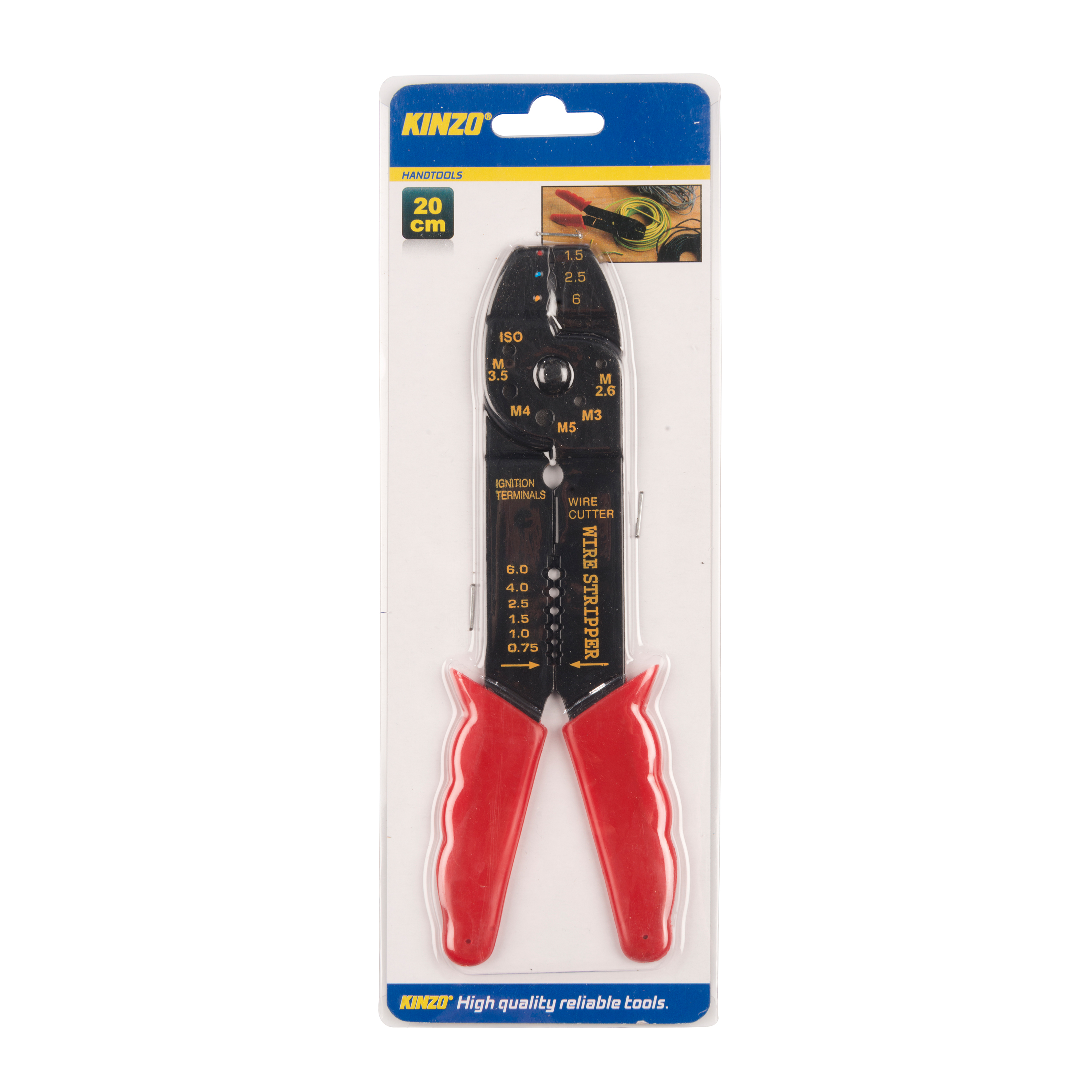 Abisolierzange 20 cm schwarz/rot