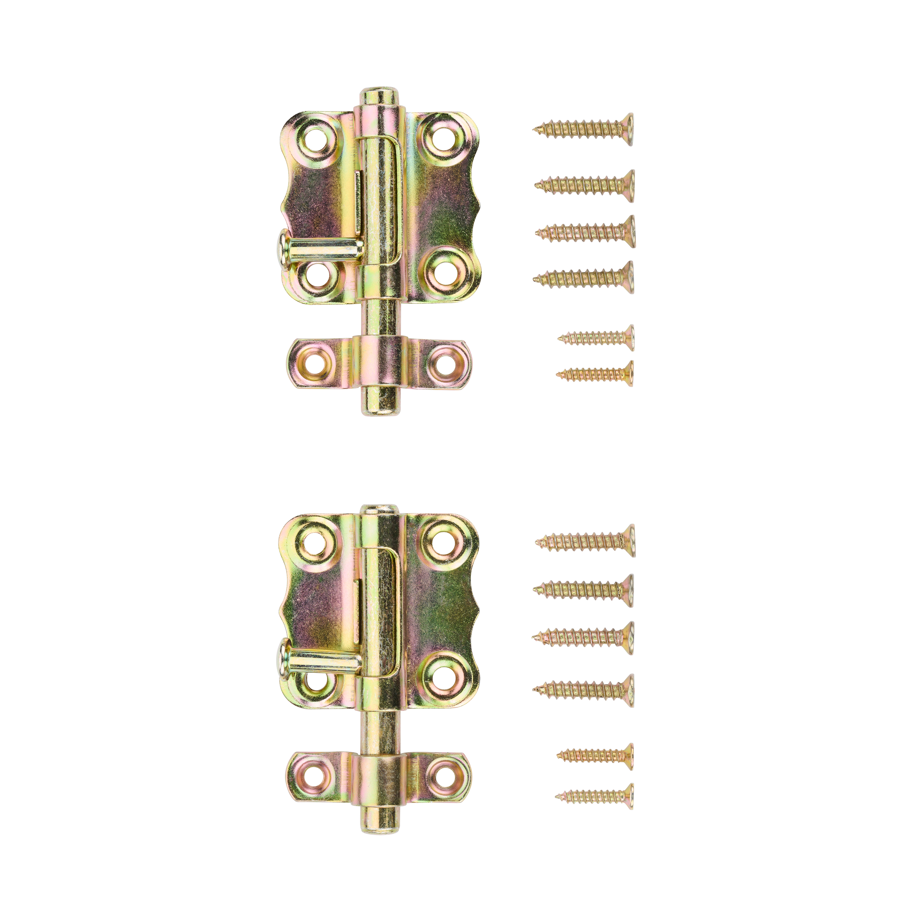 Schloss Bolzenriegel 4 x 3.9 cm 2er Set gold