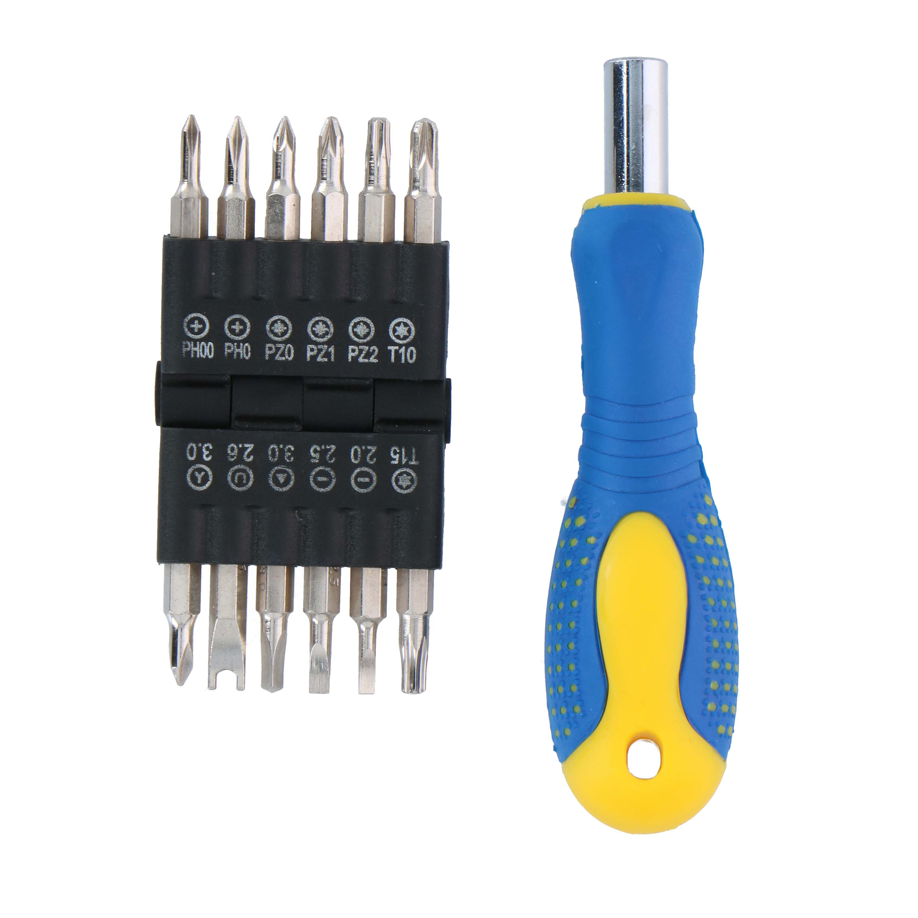 Schraubenzieher Set 13-teilig blau/gelb
