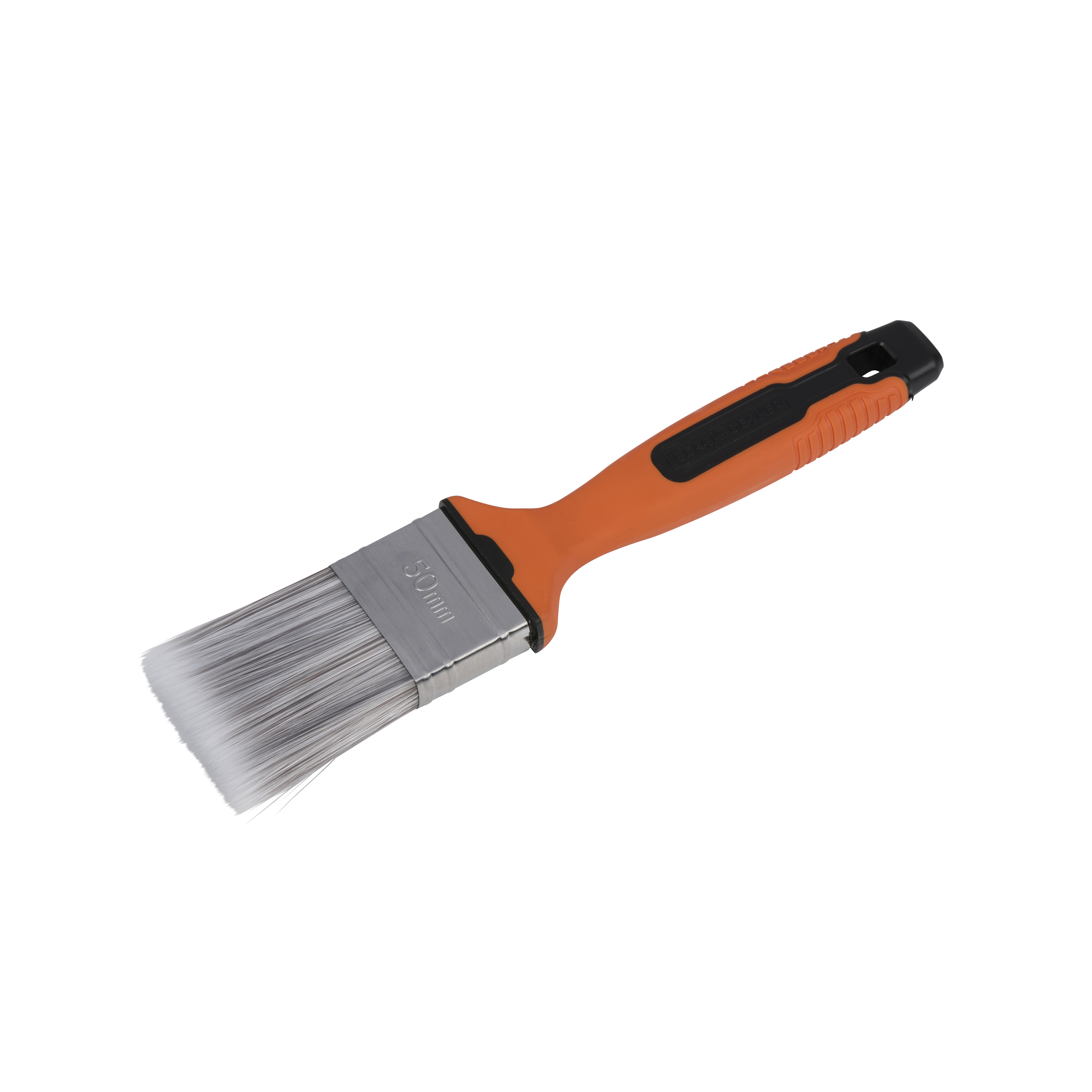 Pinsel flach 5 cm orange/schwarz
