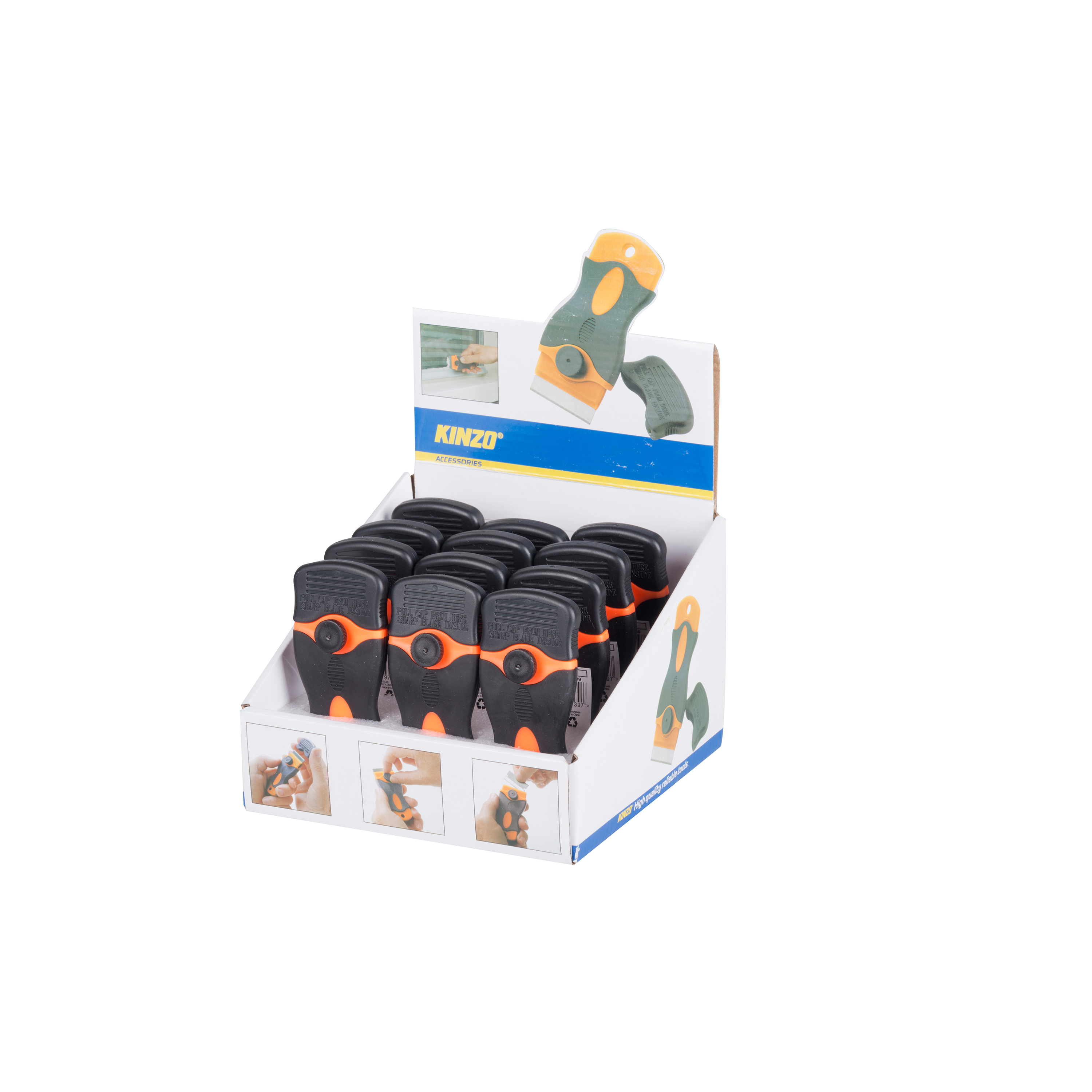 Schaber mini schwarz/orange