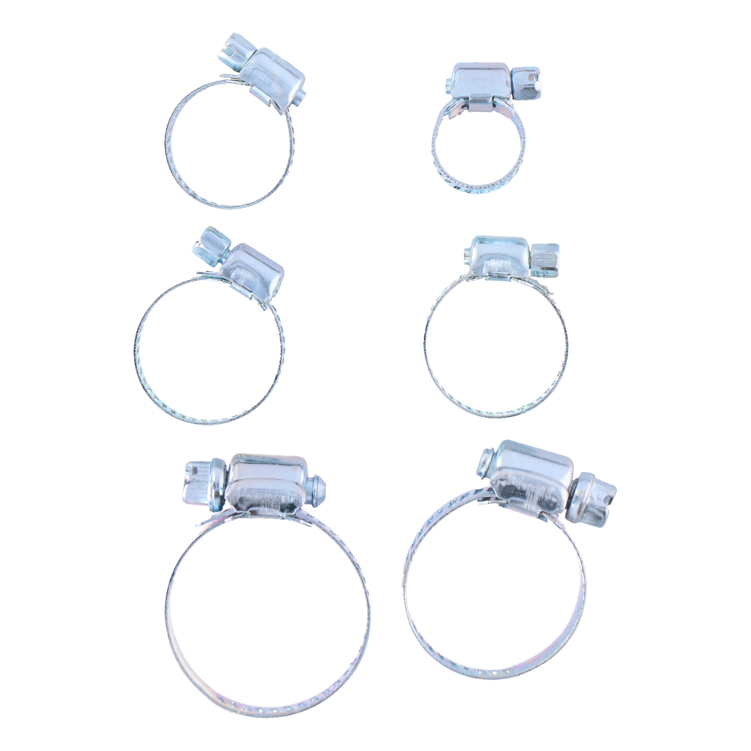 Schlauchklemme Set 6-teilig silber