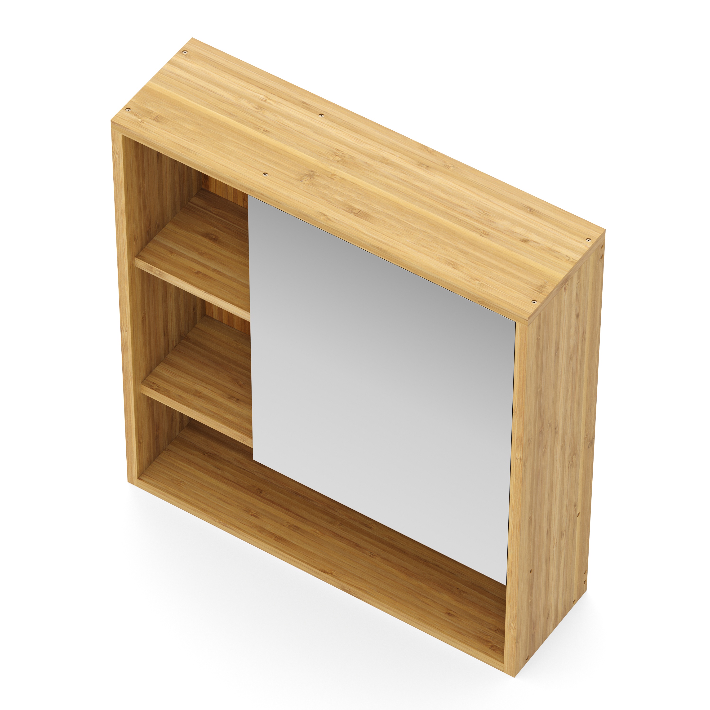 Spiegelschrank Badezimmer Bambus AURA 56 x 16 x 61 cm natur | GONSER.CH