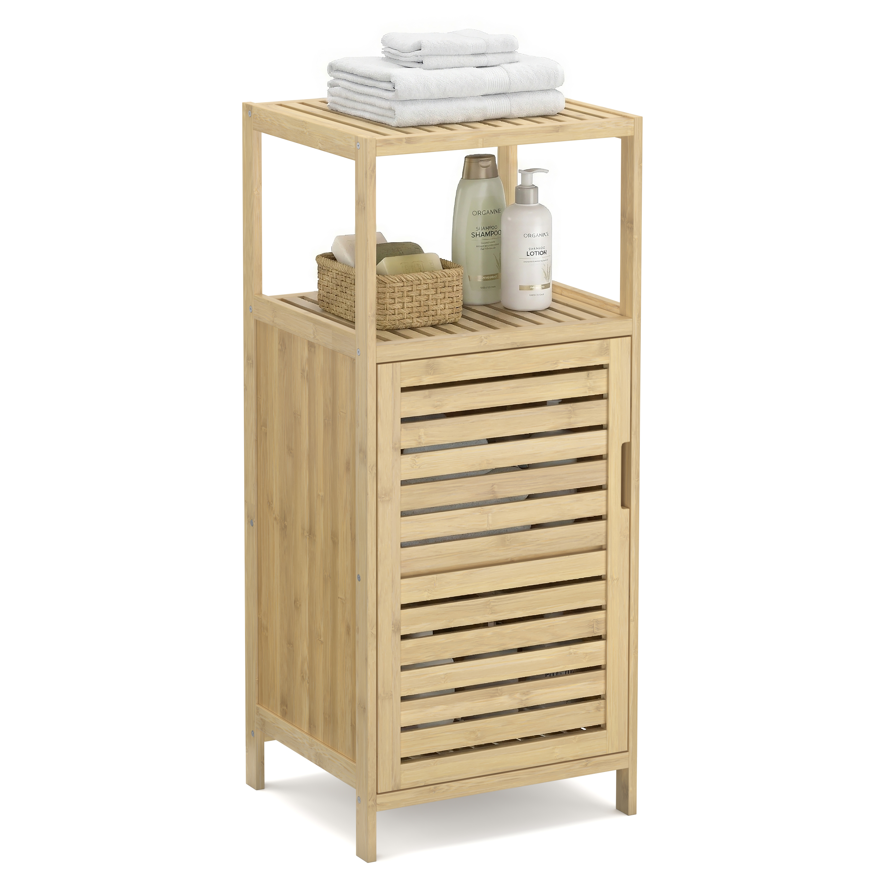 Badezimmerschrank Bambus SANOVA 37 x 33 x 86 cm natur
