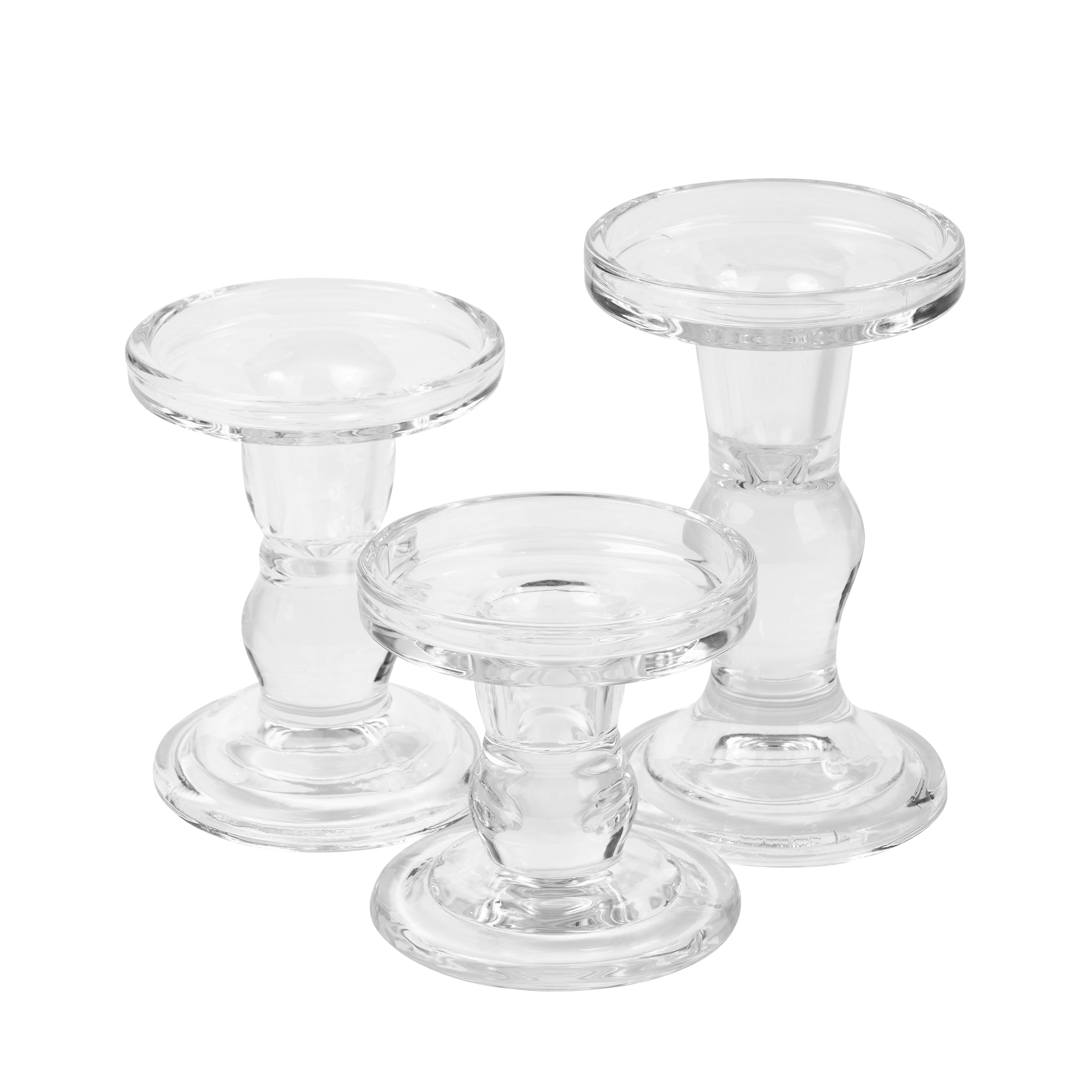 Kerzenhalter Set Glas 3-teilig