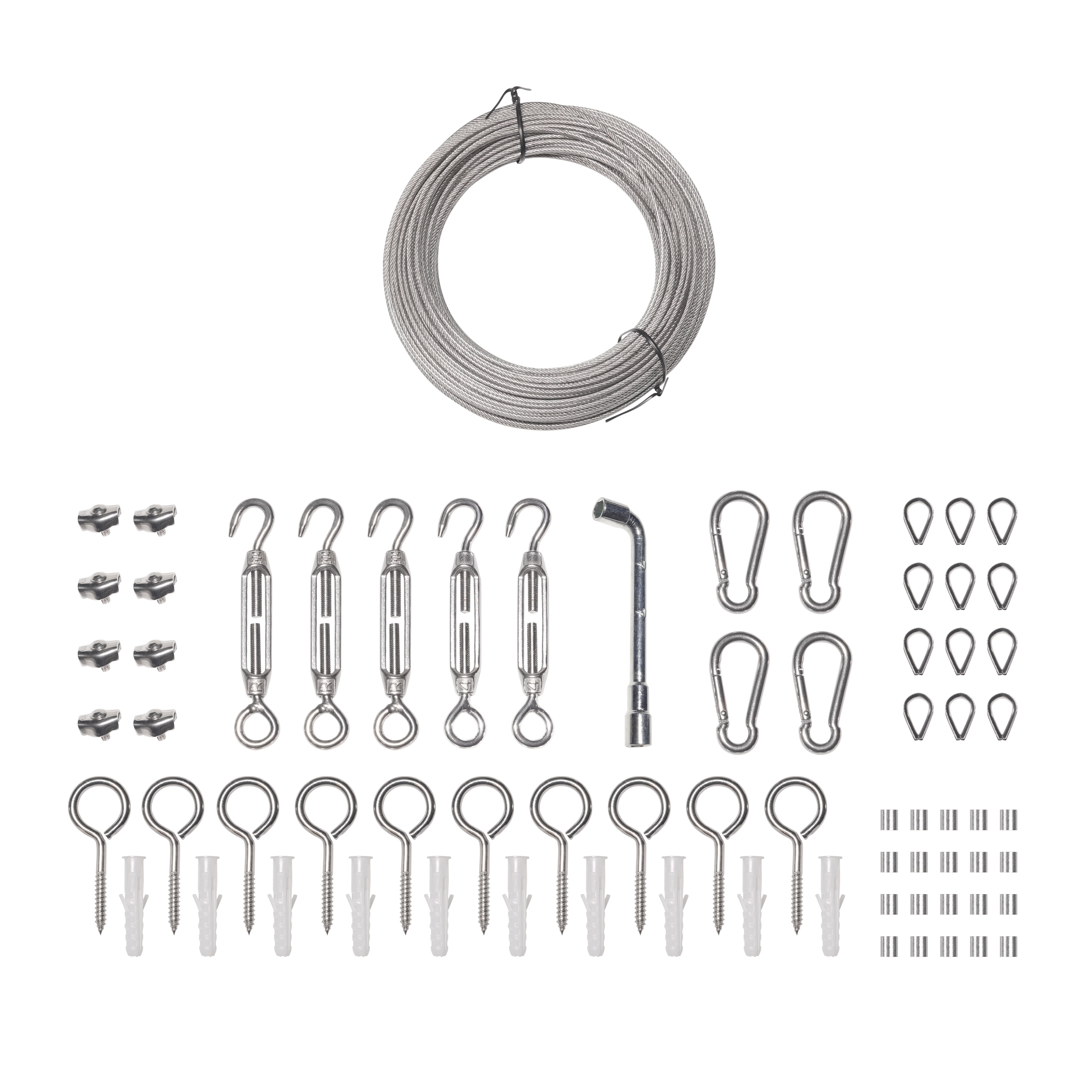 Drahtseil Edelstahl Set 71-teilig 45 m