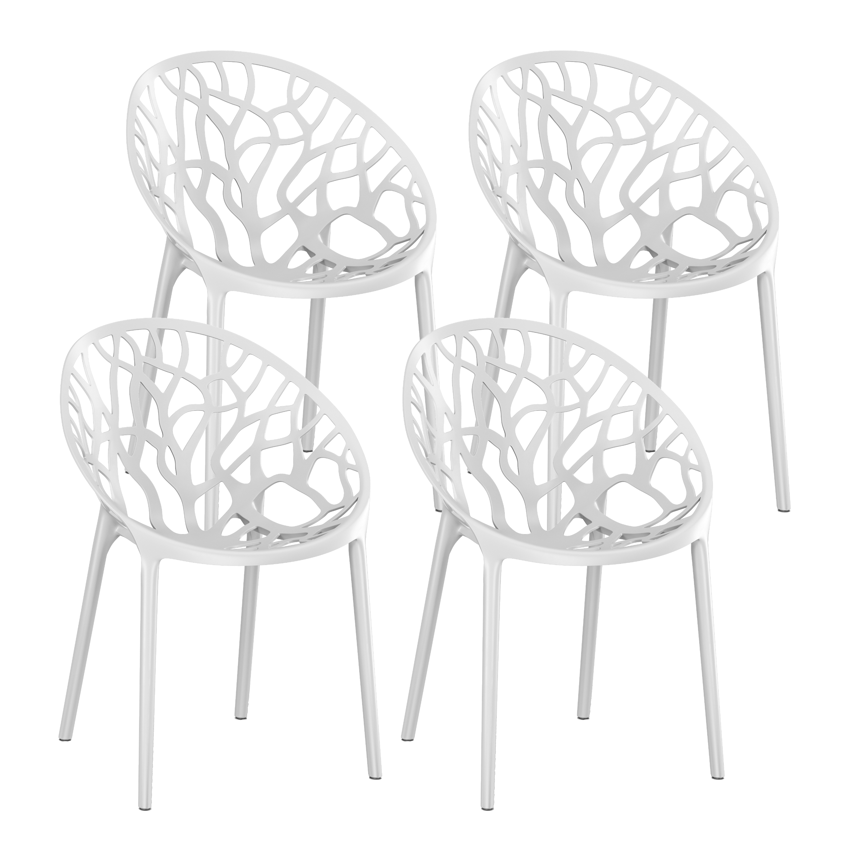 Gartenstuhl LIVA 4er Set weiss