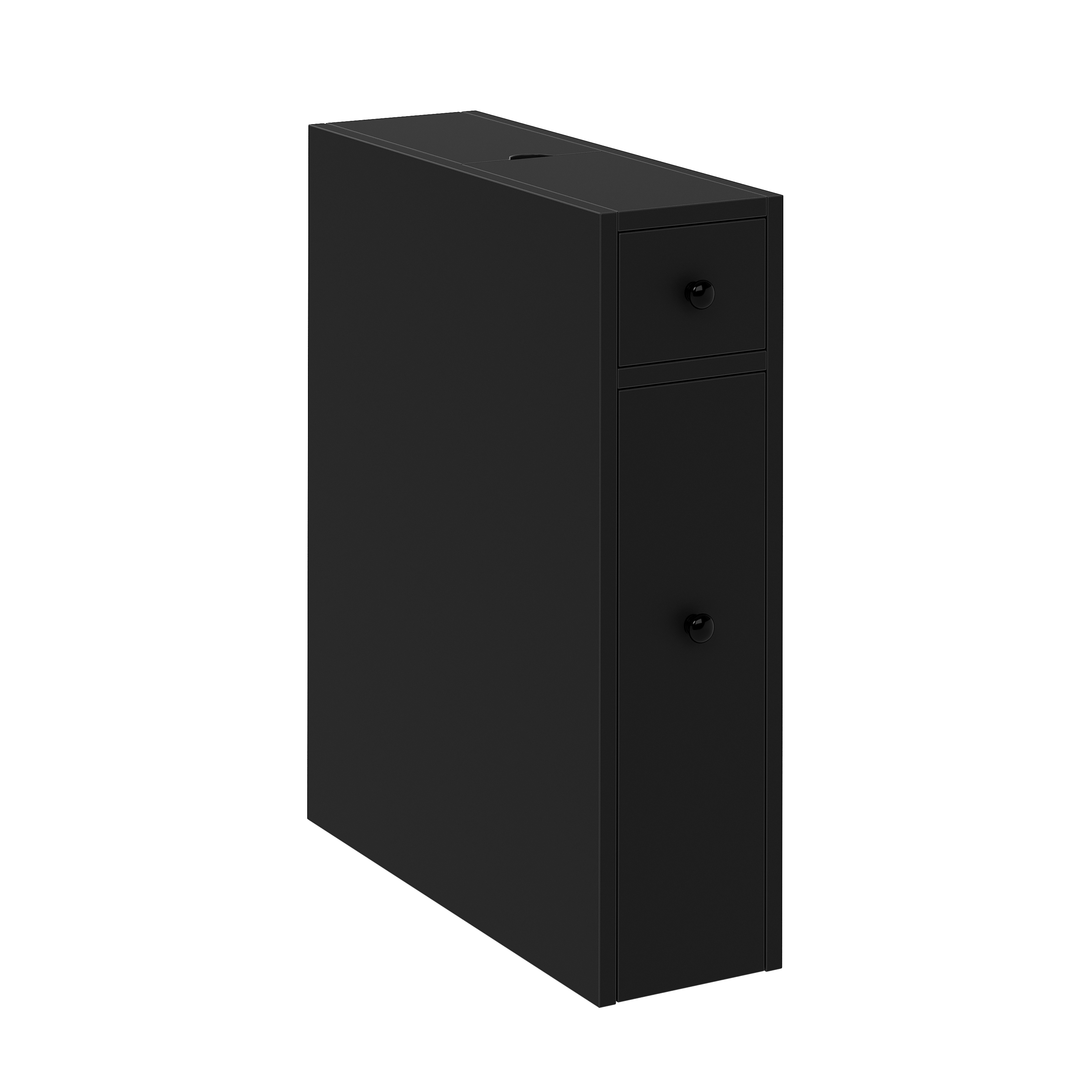 Nischenregal schmal 16 x 48 x 58 cm schwarz