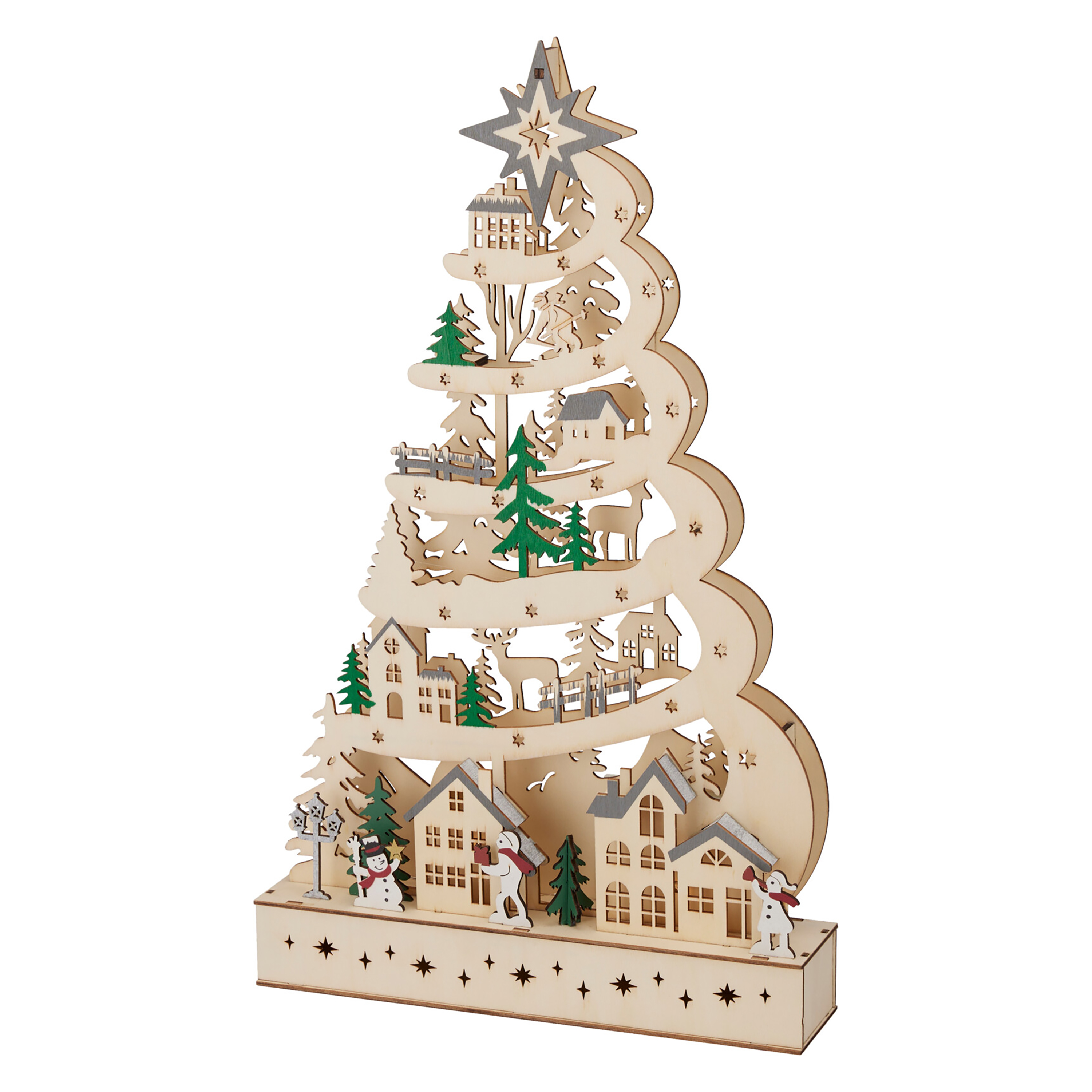 LED Weihnachtsbaum Holz 45 cm