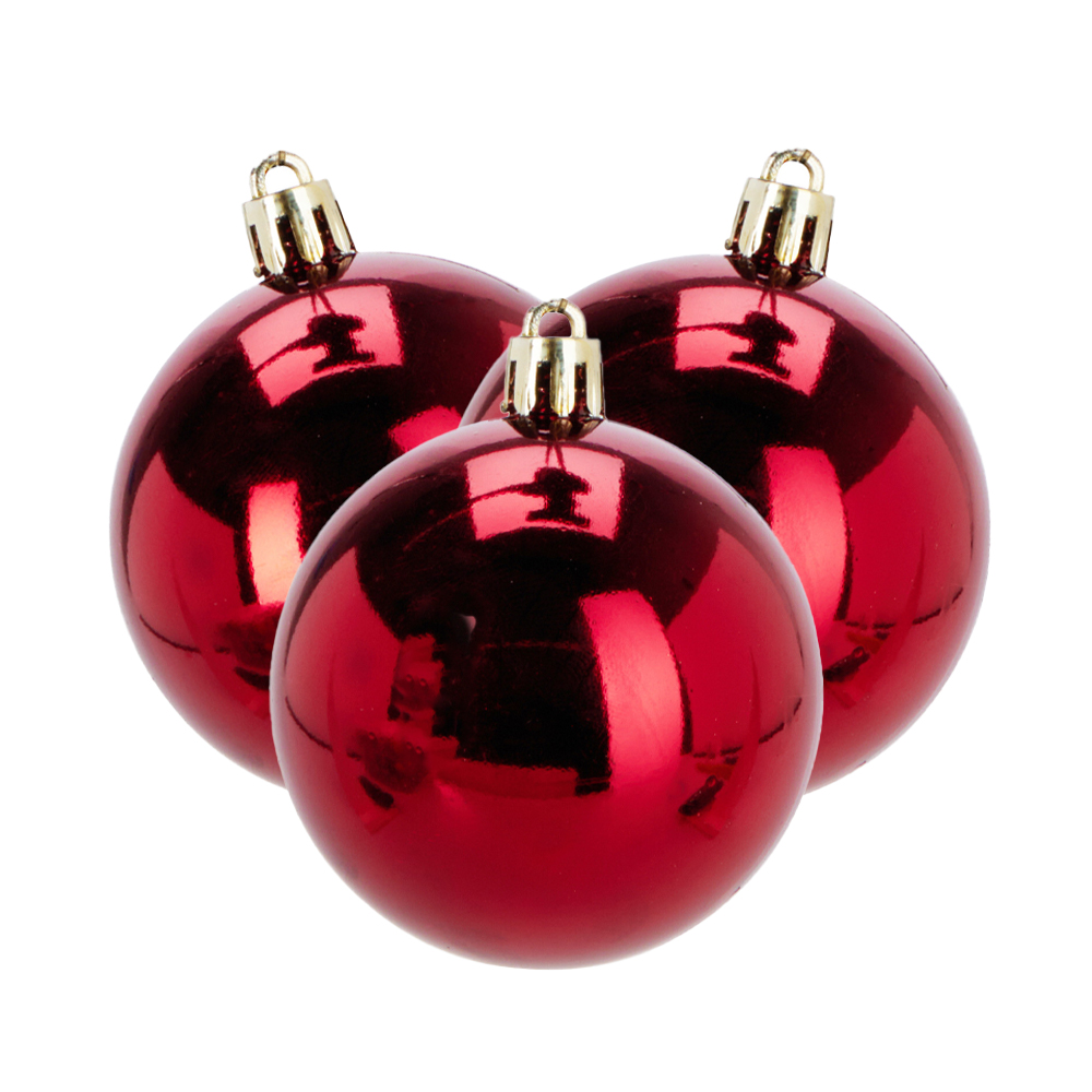 Weihnachtskugel Set 70-teilig rot
