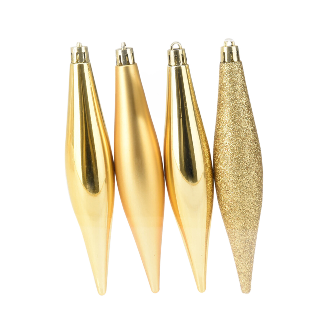 Christbaumschmuck Zapfen Set 15 cm 4-teilig gold