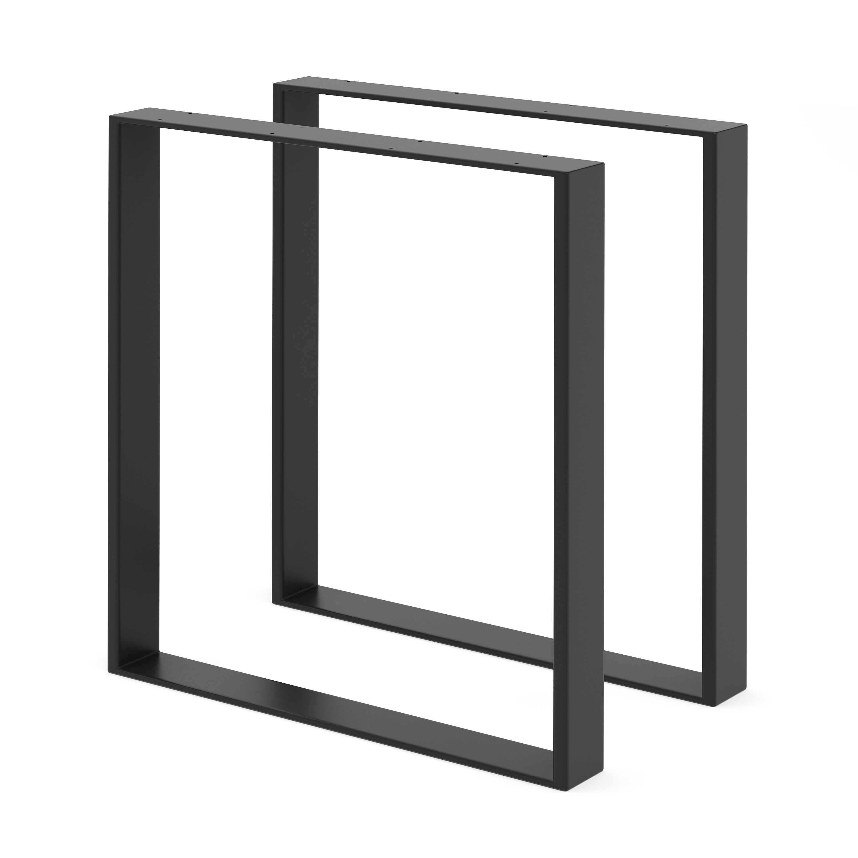 Tischgestell Stahl 70 x 72 cm 2er Set schwarz