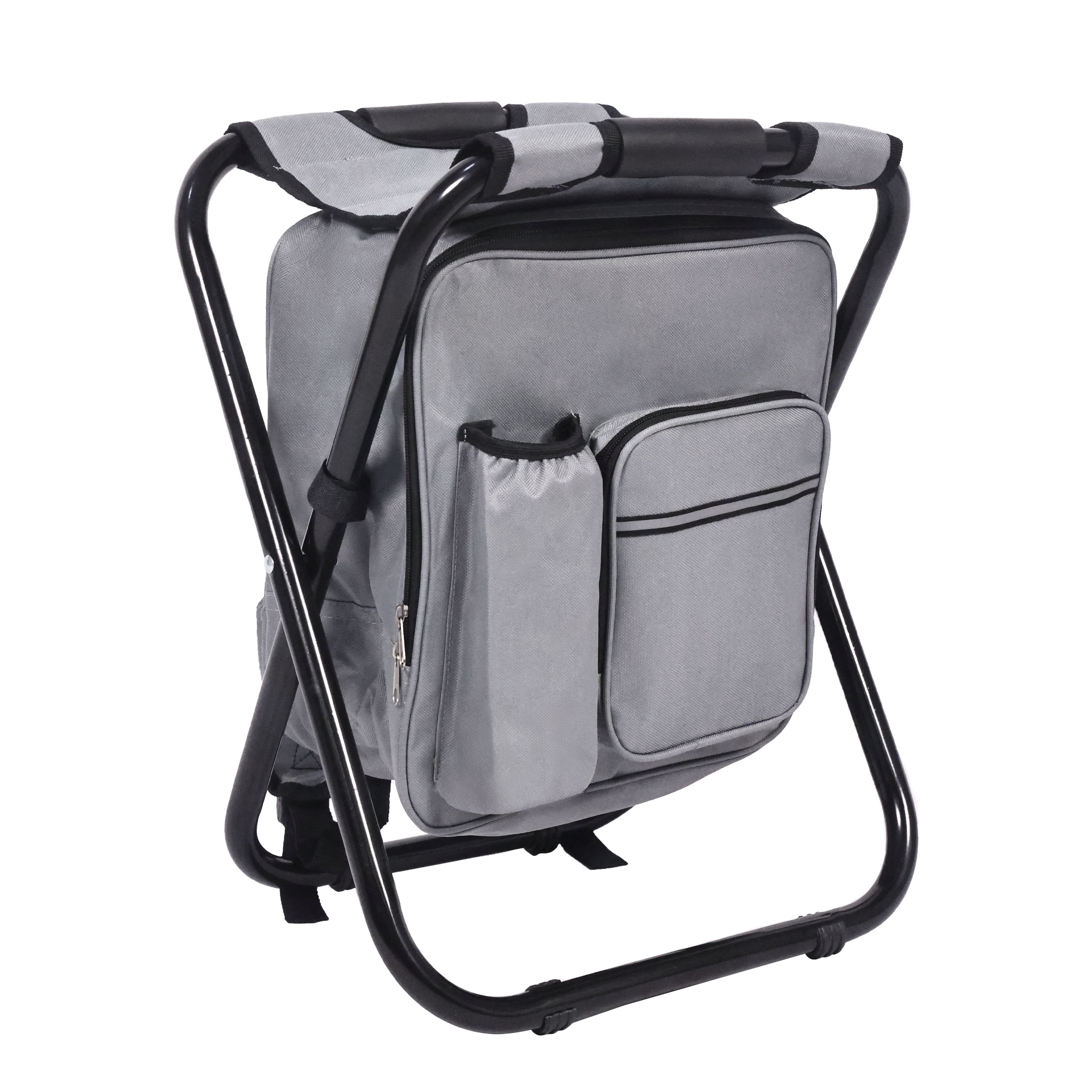 Image of Campinghocker klappbar mit Tasche grau