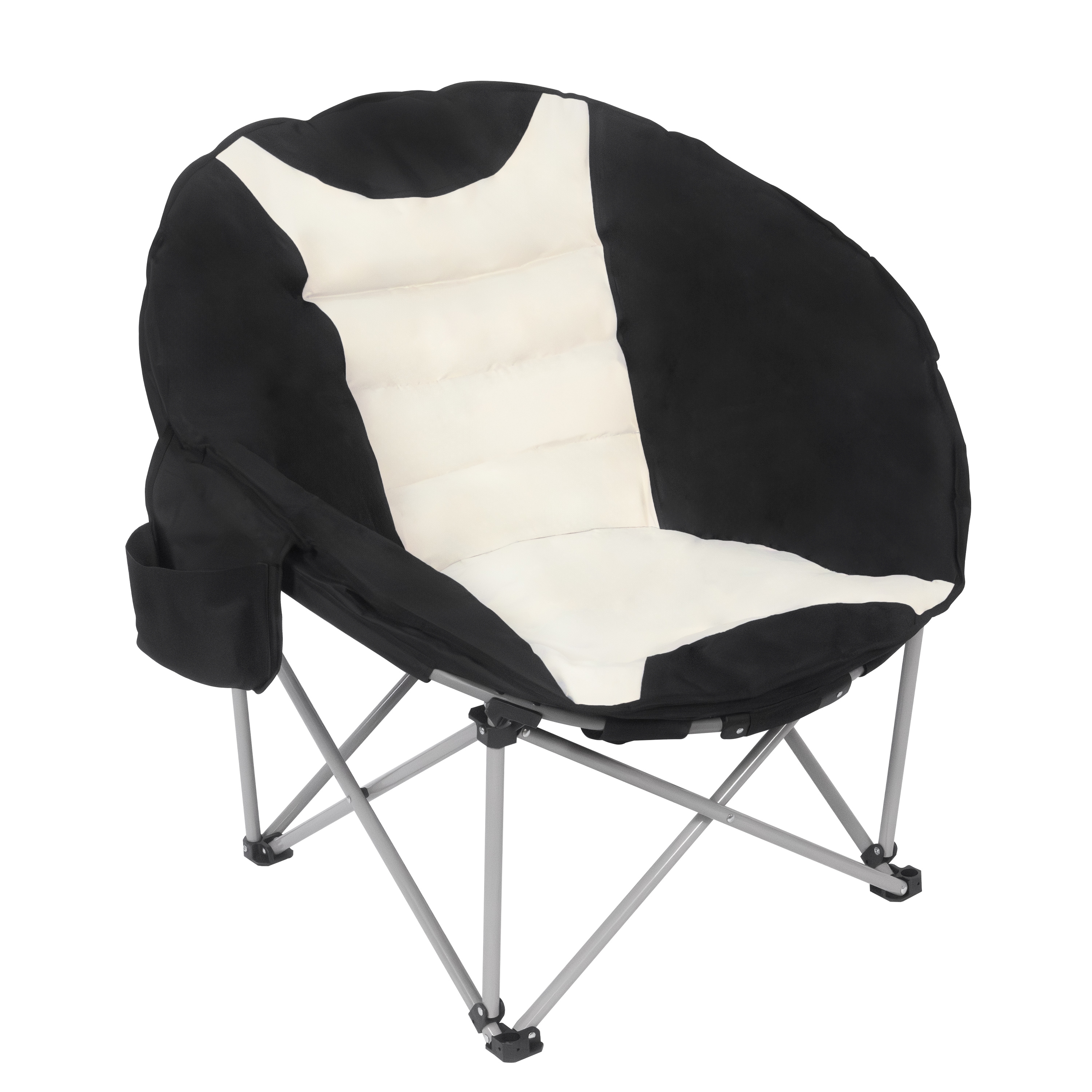 Campingstuhl faltbar schwarz/weiss